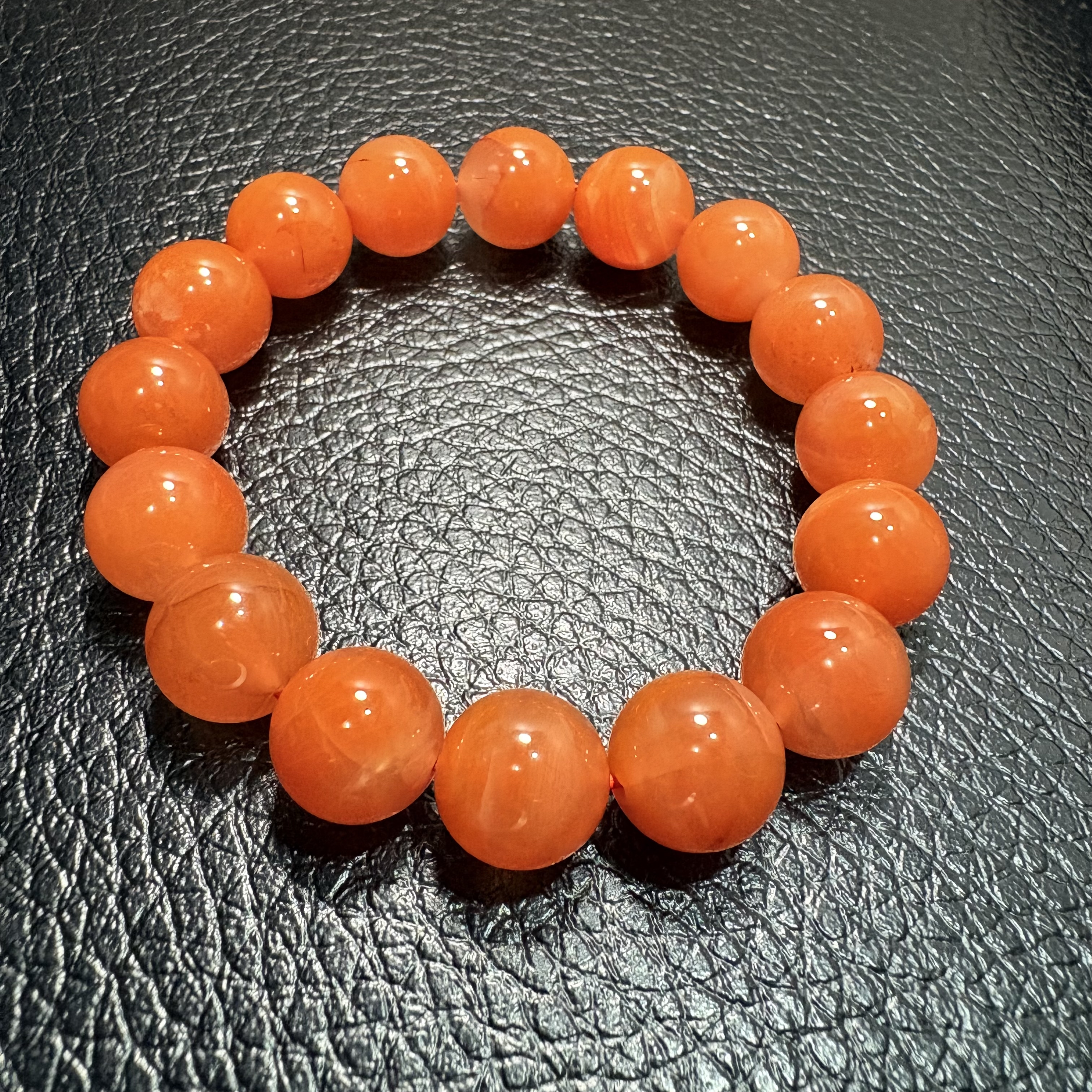 南紅瑪瑙手串 No.2701 丨規格：12.5mm珠16cm手圈