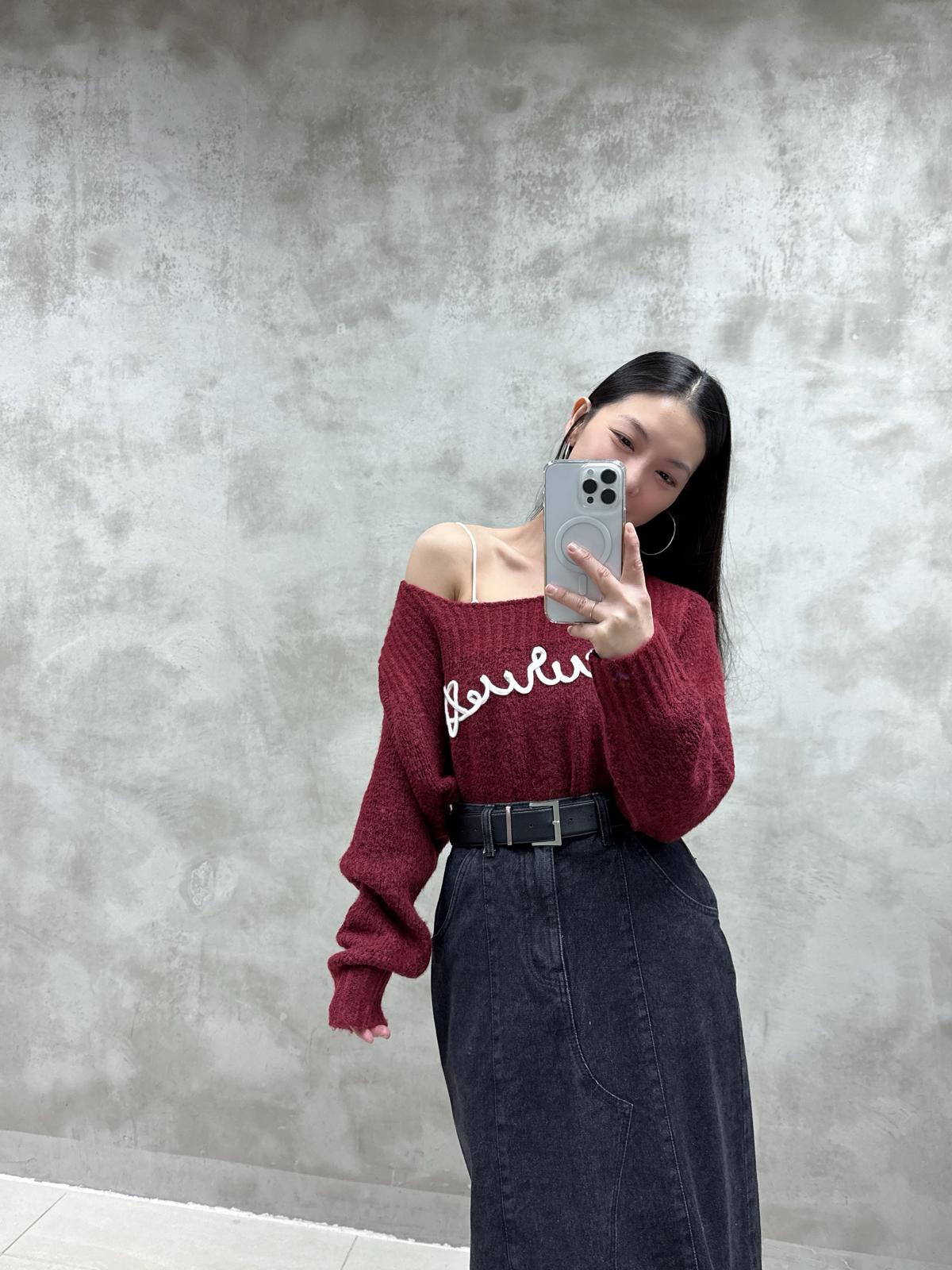 BB冷立體繩英文字Top