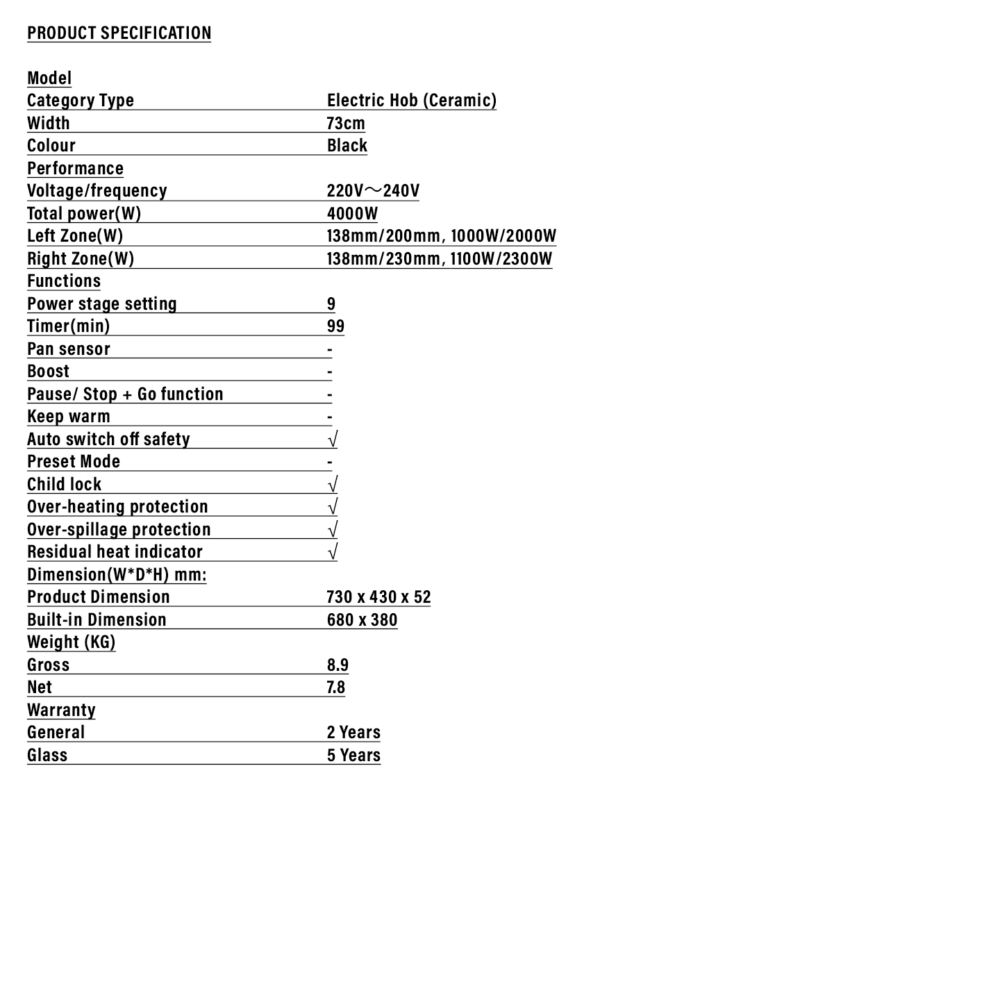 Haier T-Shape Range Hood (HR-Y672TE1OC)