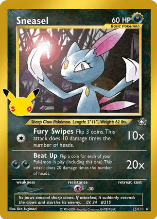 Pokemon TCG 30th Celebration - Sneasel-25/111