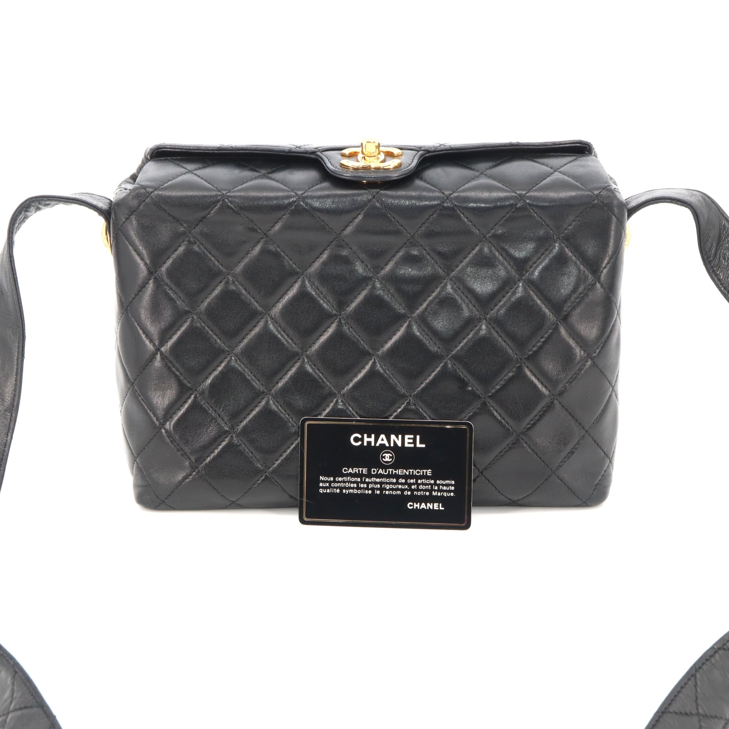 Chanel Coco Mark Matelasse Lambskin Turn Lock Crossbody Bag