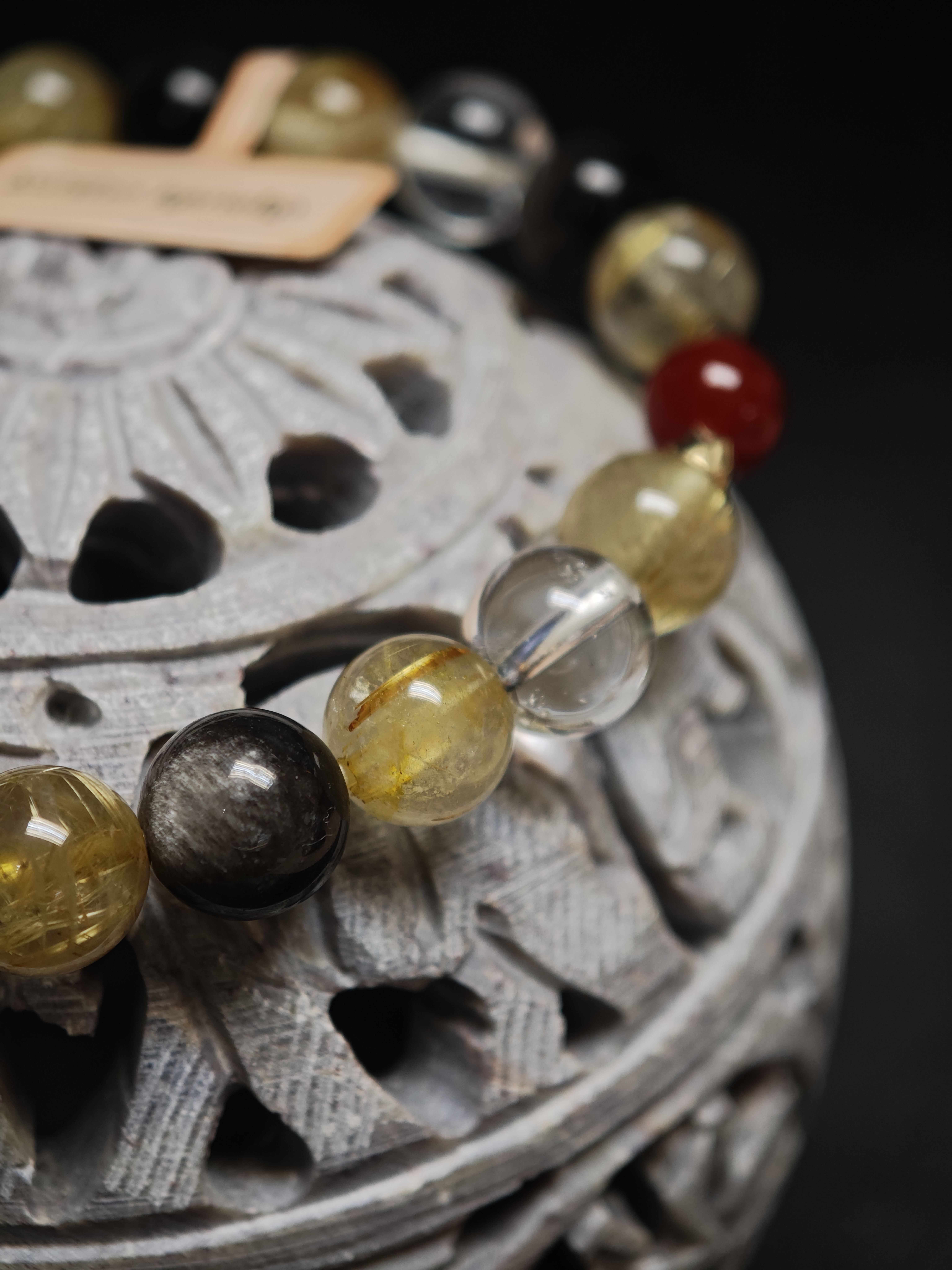 ✨新品DIY水晶手串✨實物拍攝📷✨✨🩸紅瑪瑙✨白水晶✨金髮晶✨🤍銀曜石✨