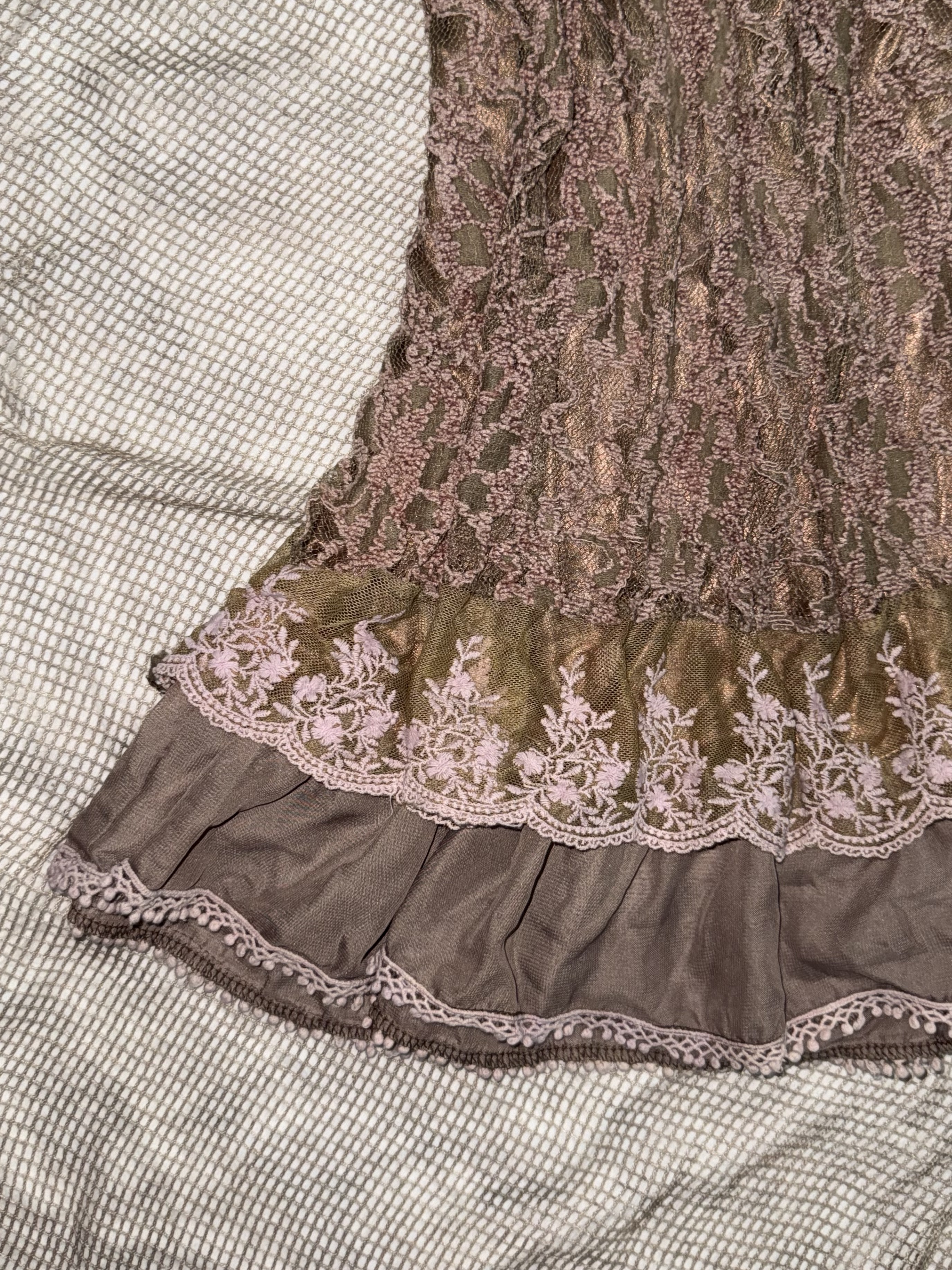 Fairycore Lace Ruffle Tunic