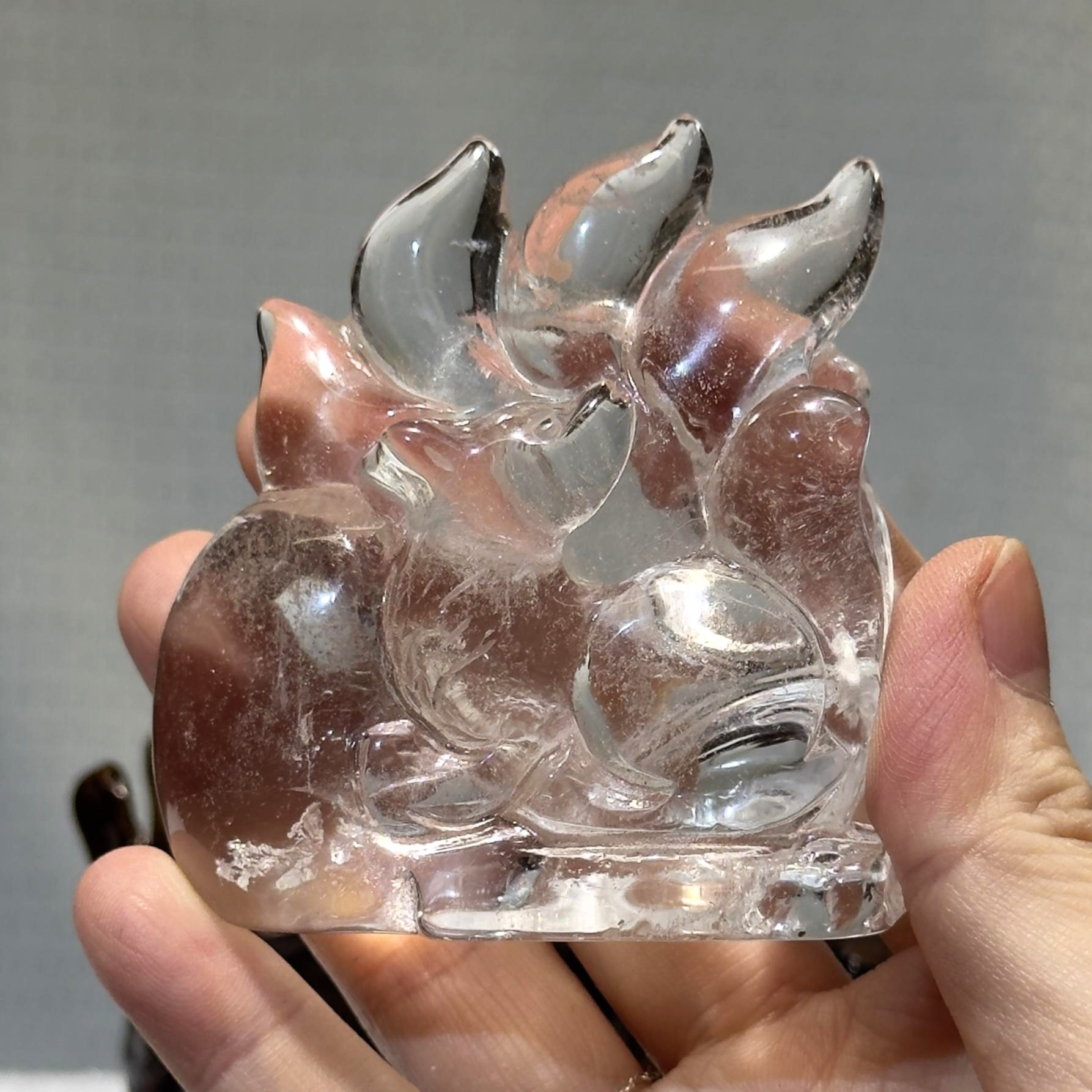 白水晶九尾狐 (連座) #2