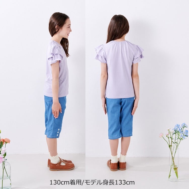 🆕【⭐訂購⭐】🇯🇵日本直送🌀花卉刺繡 / 蕾絲 開叉下擺 6分褲［2款選］🌀 [ELFA-0070][260708]