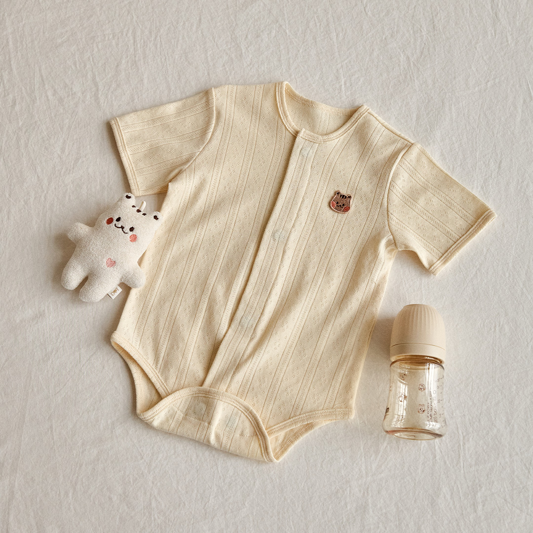 26S/S DTD一碰閉合磁扣系列🧲-清涼鏤空包屁衣