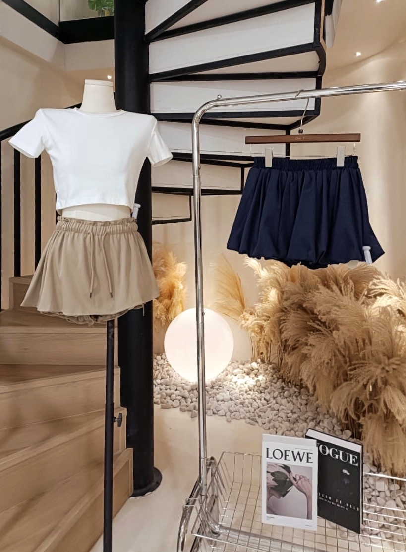 5610纯色弹力裤裙