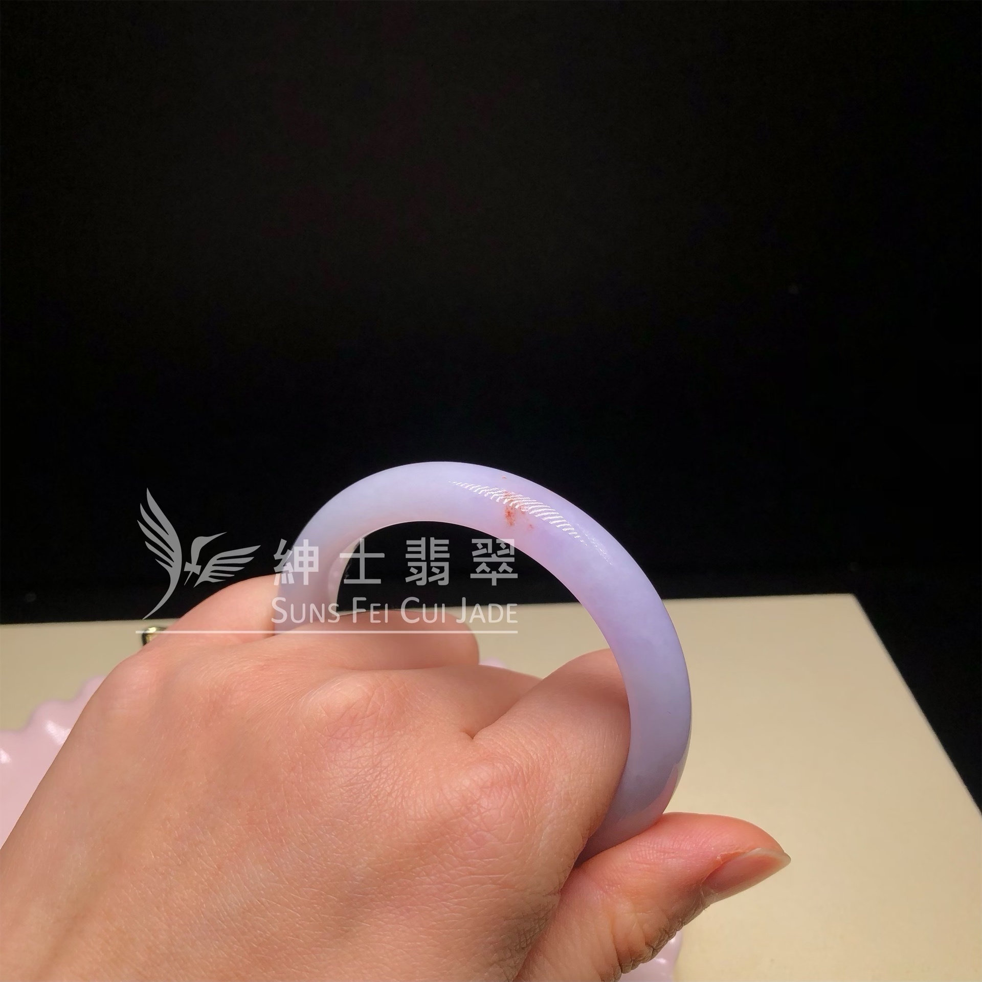 翡翠春彩手鐲53mm YY00008