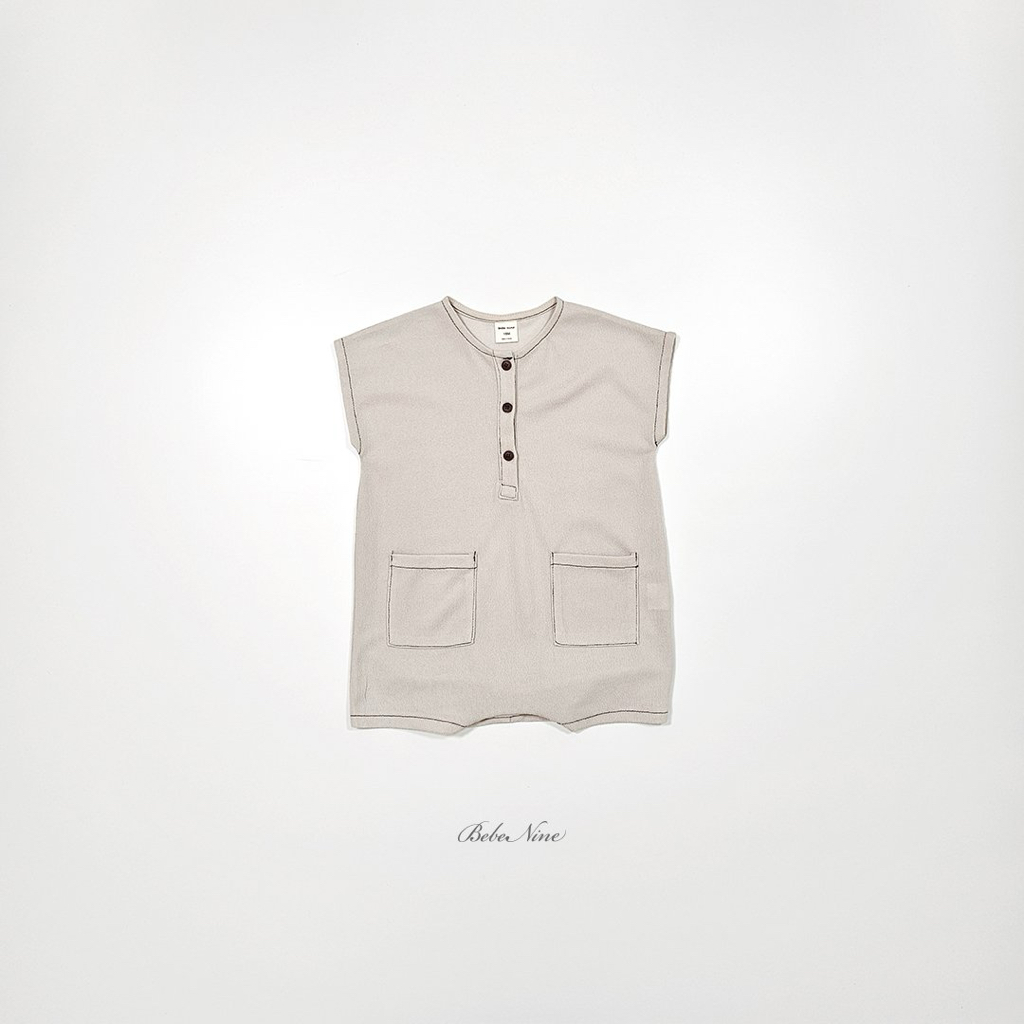 ☀️預訂 韓國直送☀️🇰🇷Bebenine兩色車線口袋無袖連身服