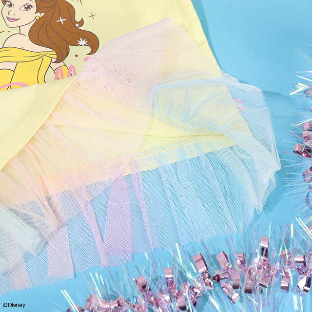 🆕【⭐訂購⭐】🇯🇵日本直送🌀#DisneyPrincess 彩虹薄紗下擺 短袖tee［4款選］🌀 [ELFA-0056][260705]