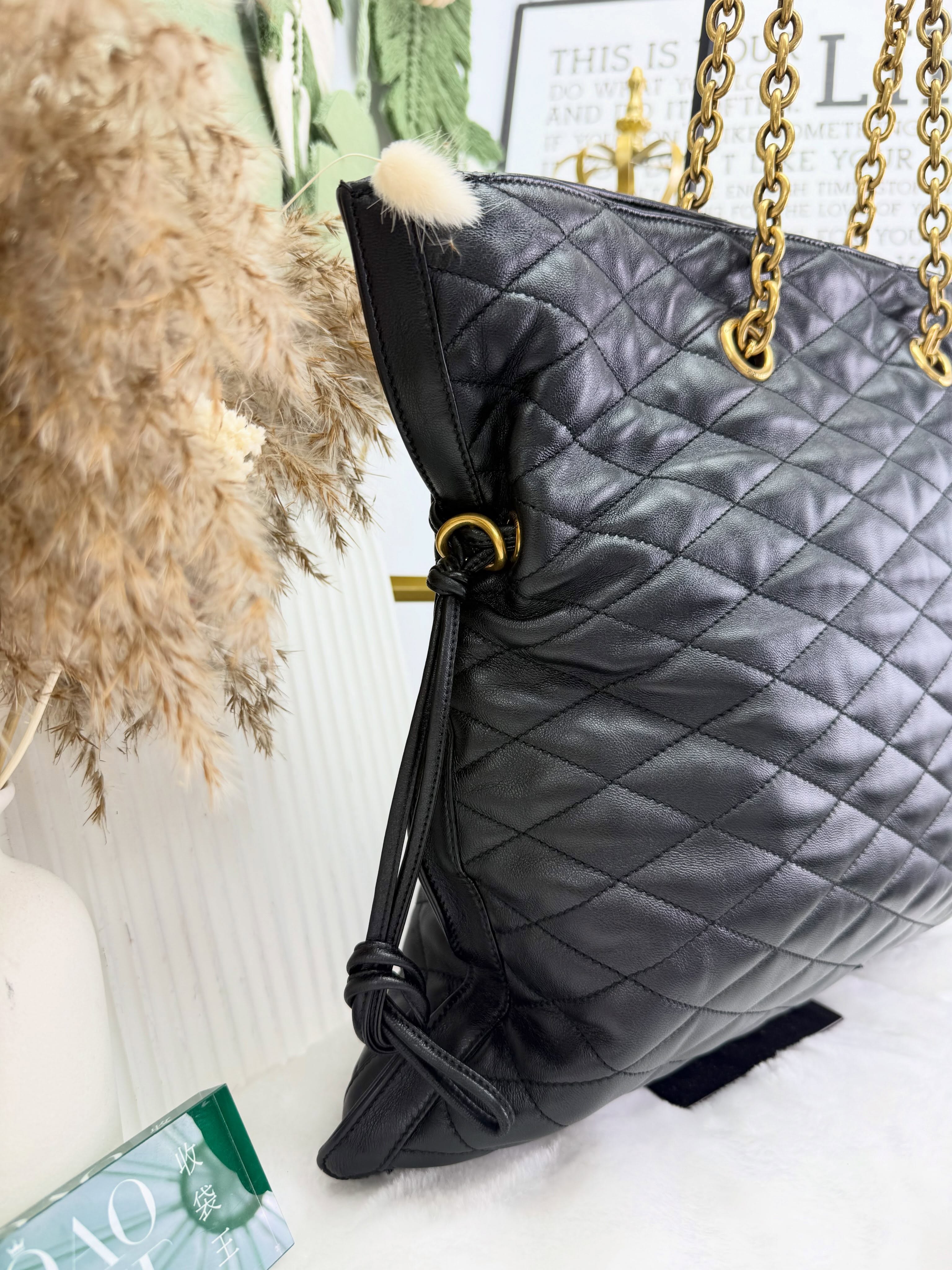 👜 PRE OWNED 🛍️黑金水桶包 有塵袋🖤