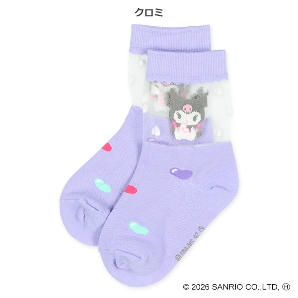 🆕【⭐訂購⭐】🌀 🇯🇵 日本直送🇯🇵 #Sanrio 卡通圖案 透明短襪［4款選］🌀 [ELDA-0116][260422]