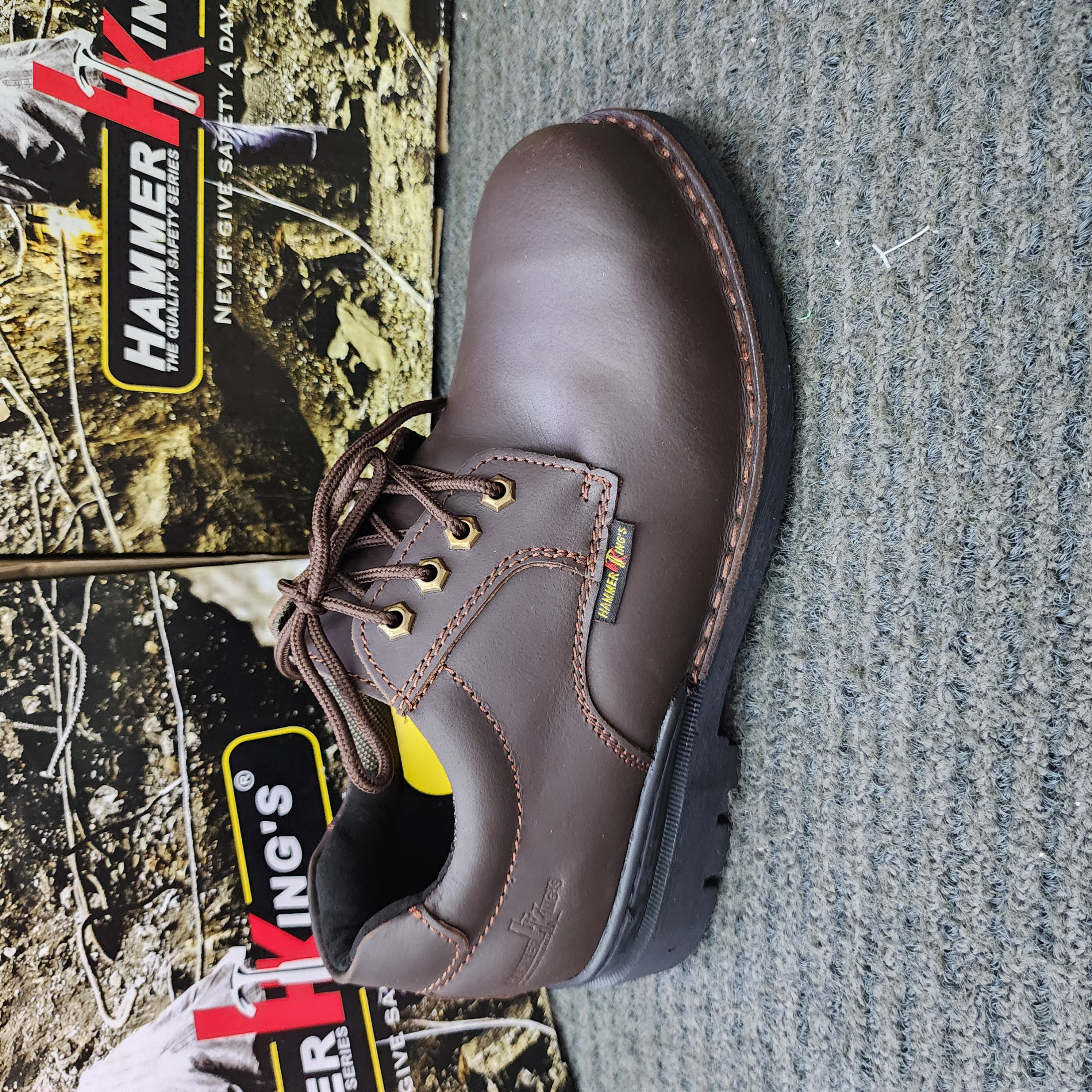 Hammer King's HK 13002 Industry Steel Toe Cap Leather Safety Shoe | Kasut Keselamatan | SIRIM and DOSH Approved Kasut Keselamatan