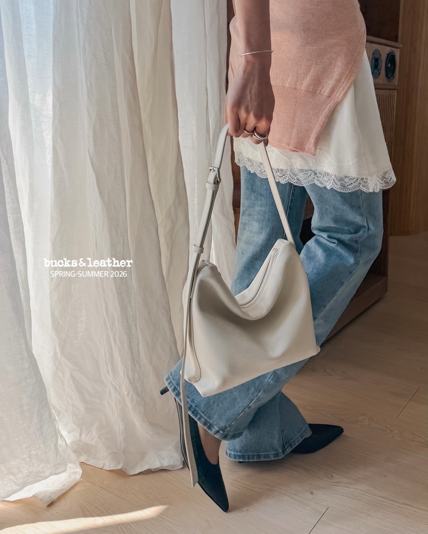 預購_牛皮亮面 / 荔枝紋 Low Bag (S) By Bucks & leather