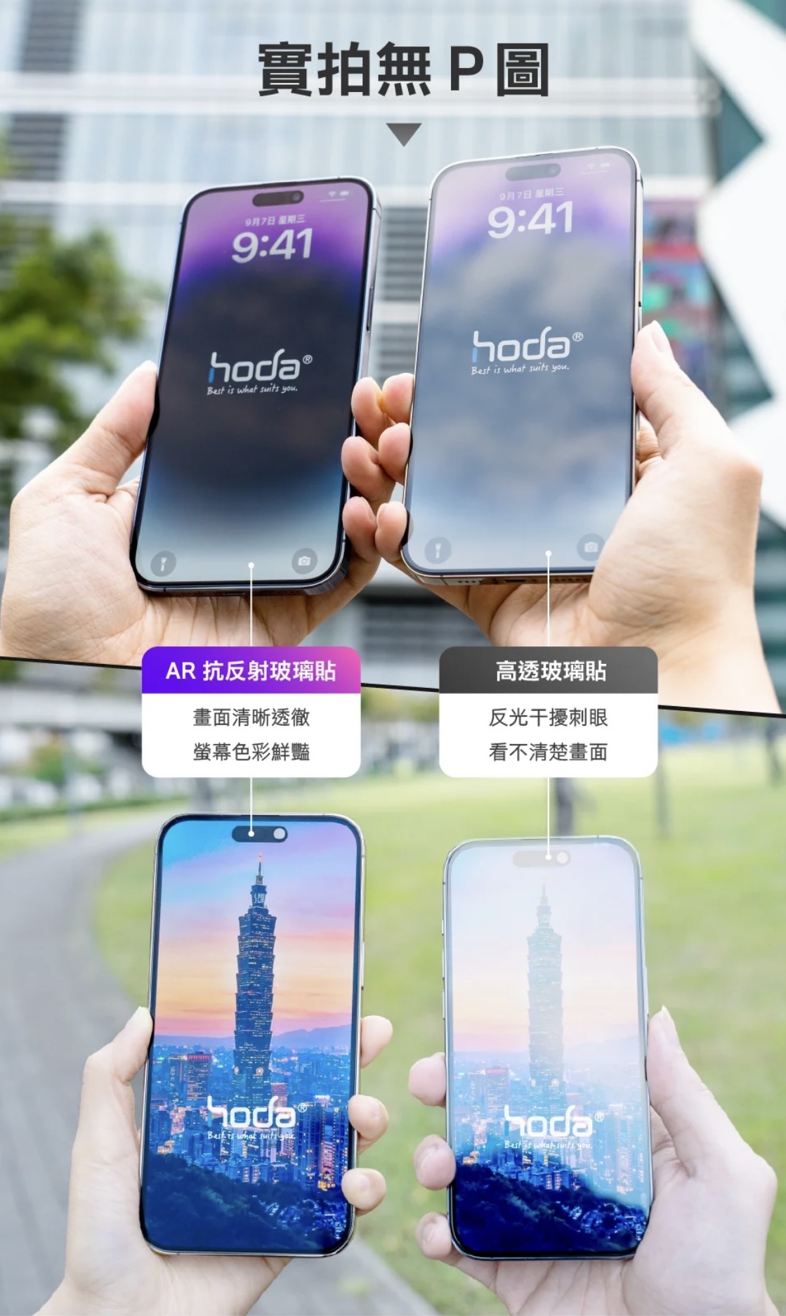 HODA 2.5D iPhone 抗反射AR高清螢幕保護貼