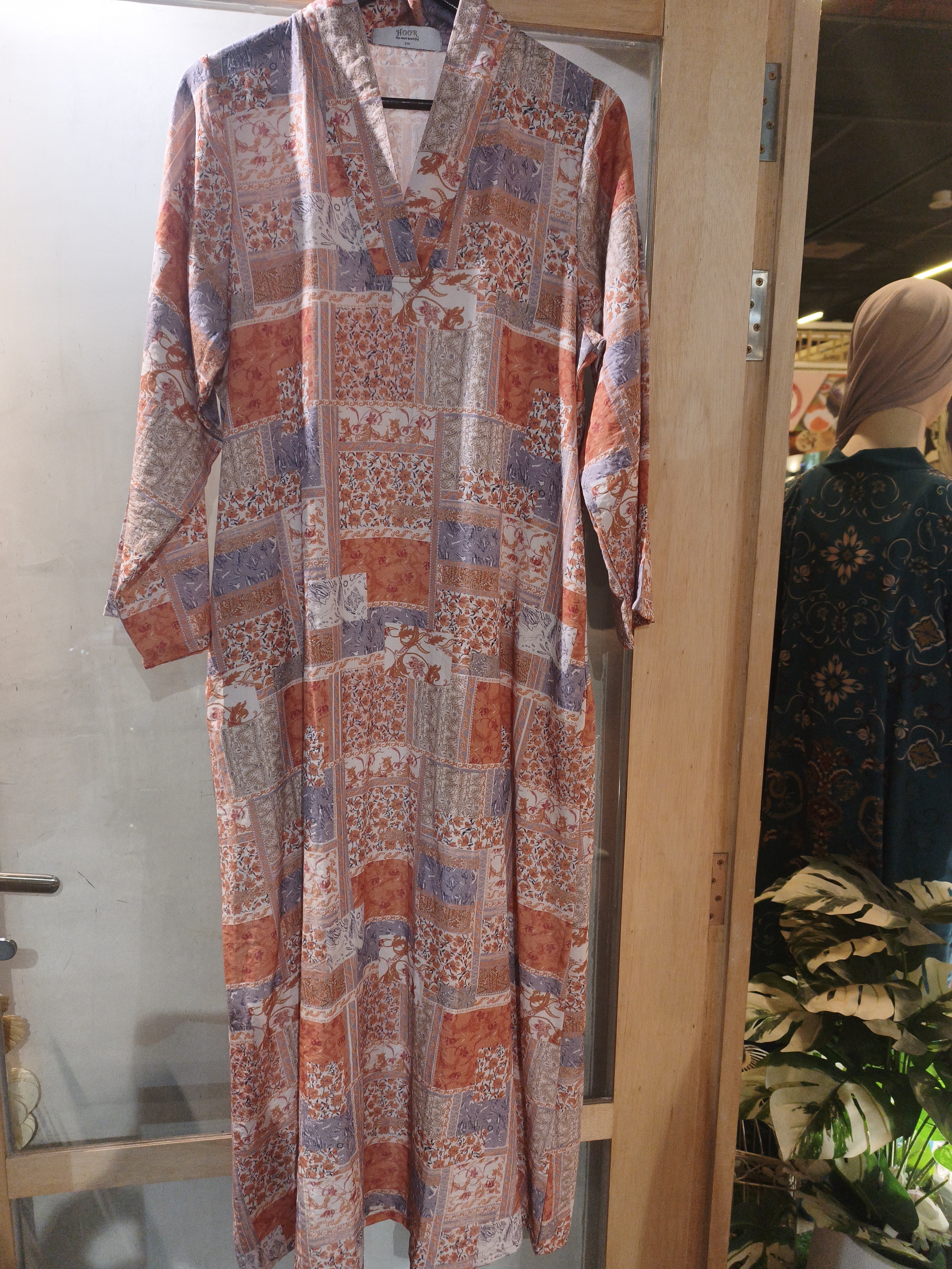 Linen Patchwork Dress - Sweet Tangerine