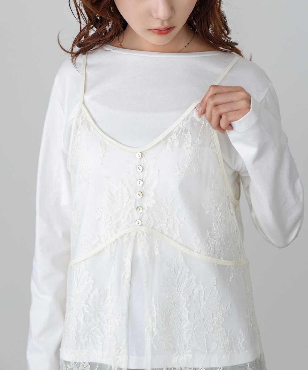 <JP> Lace Bustier + Soft Top Set (一套兩件)* 3色入 <預購>