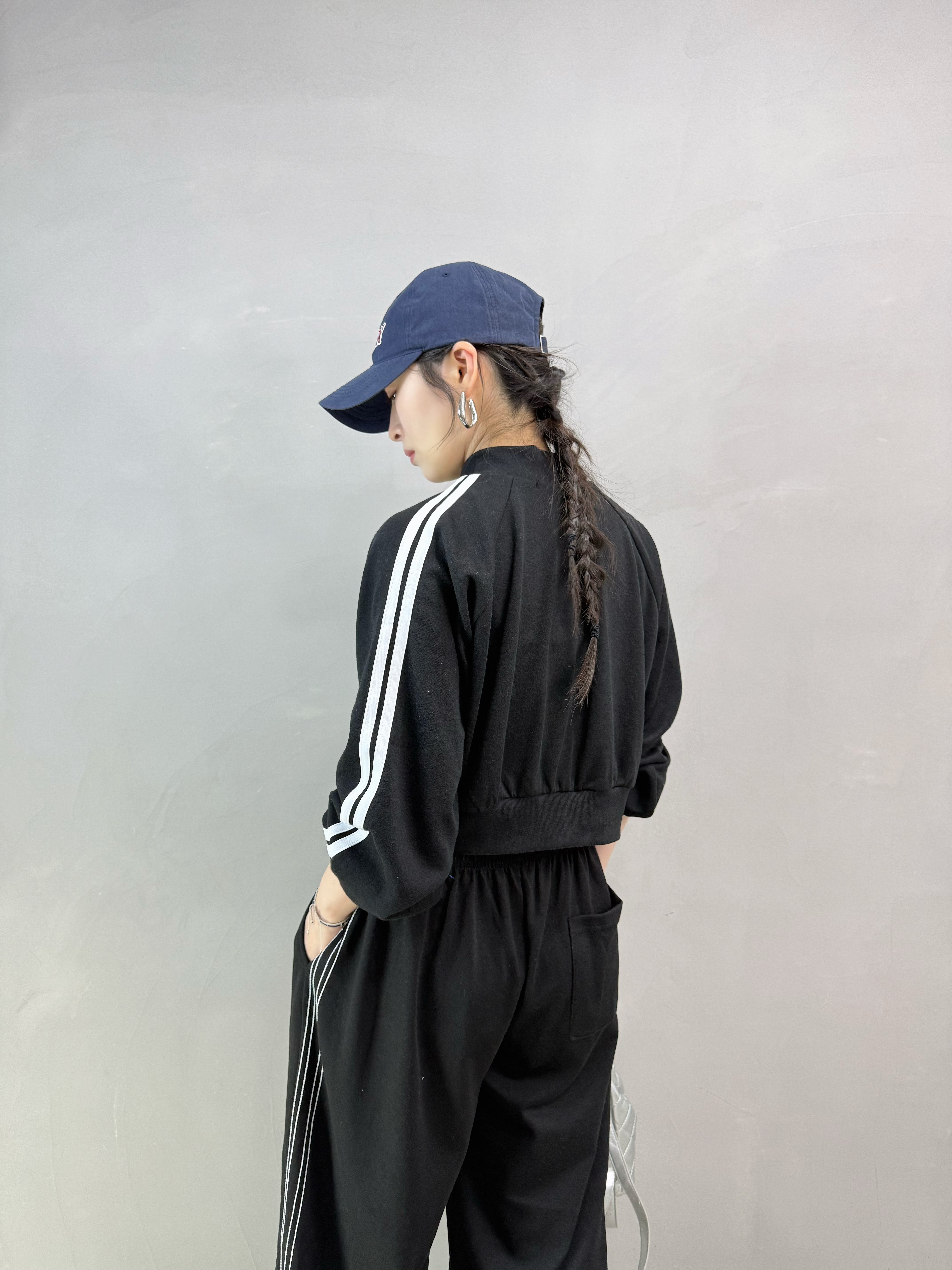 Y89 側間雙拉鏈棉質外套