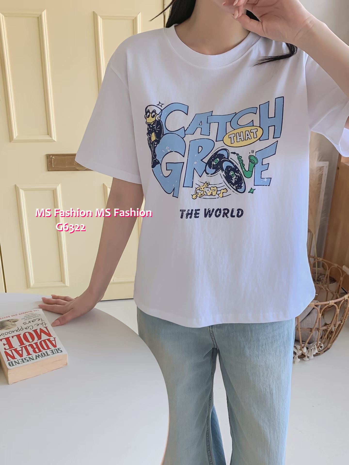 G6322 韓國🇰🇷靚print tee仔