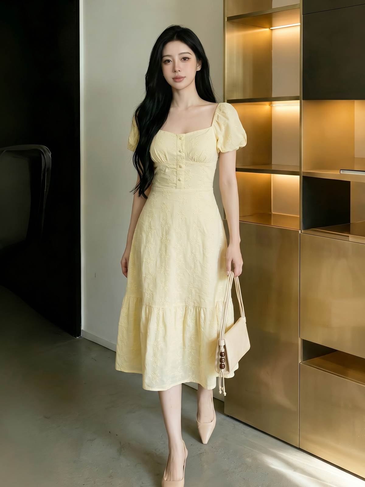 Soft Countryside Muse Midi Dress M178