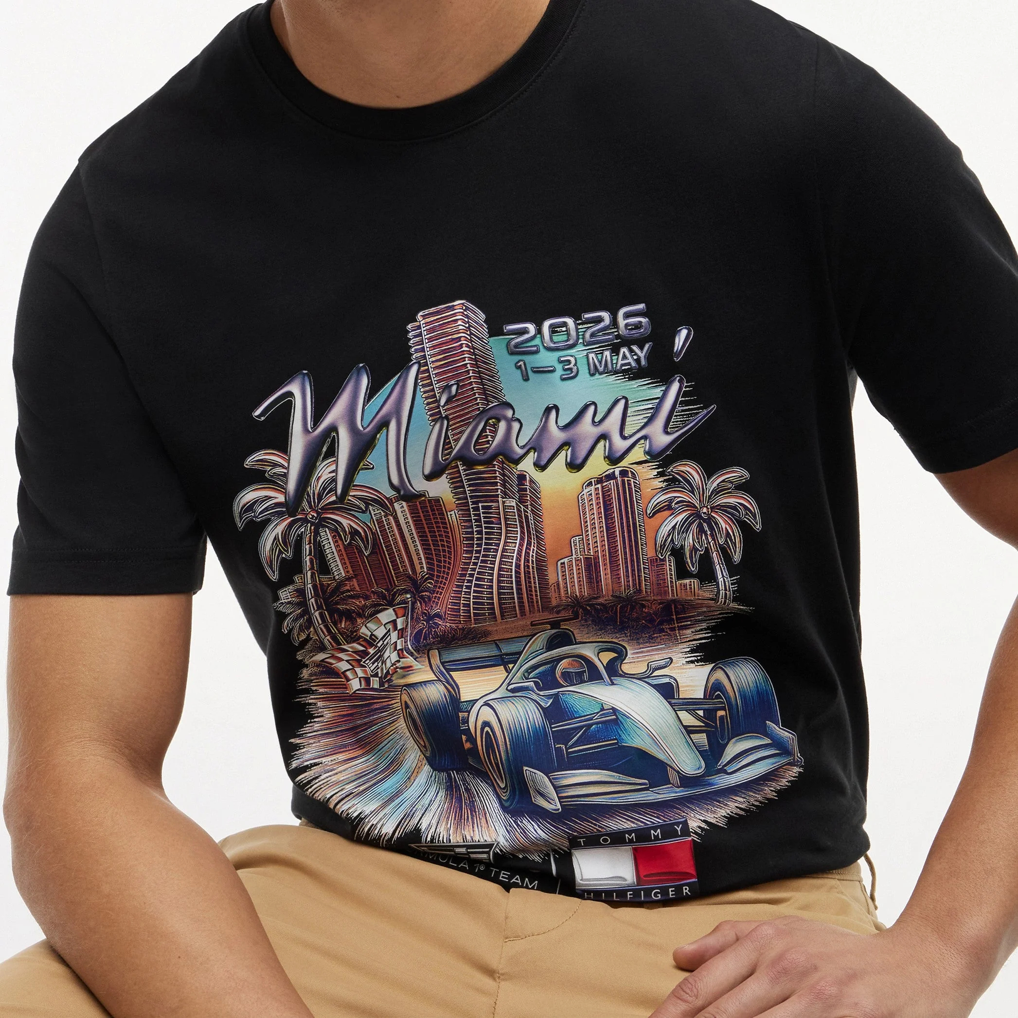 TH x Cadillac F1 Team 凱迪拉克車隊 2026 Miami GP特別版T-Shirt (黑/白) MN00107