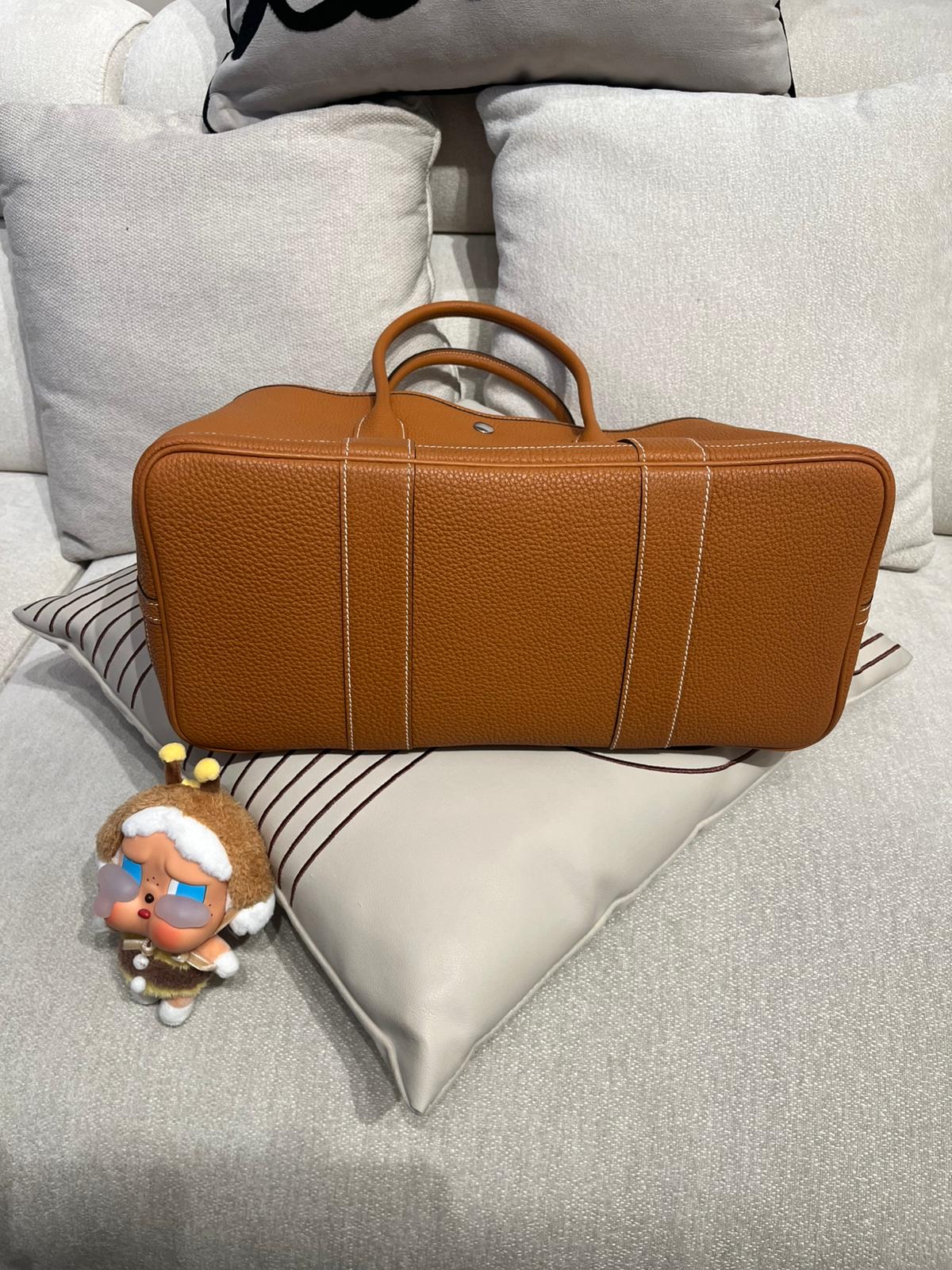 Hermes Garden Party 36 Stamp X Gold TC牛皮 100%Authentic, 98%New ✅Dust bag ✅Box