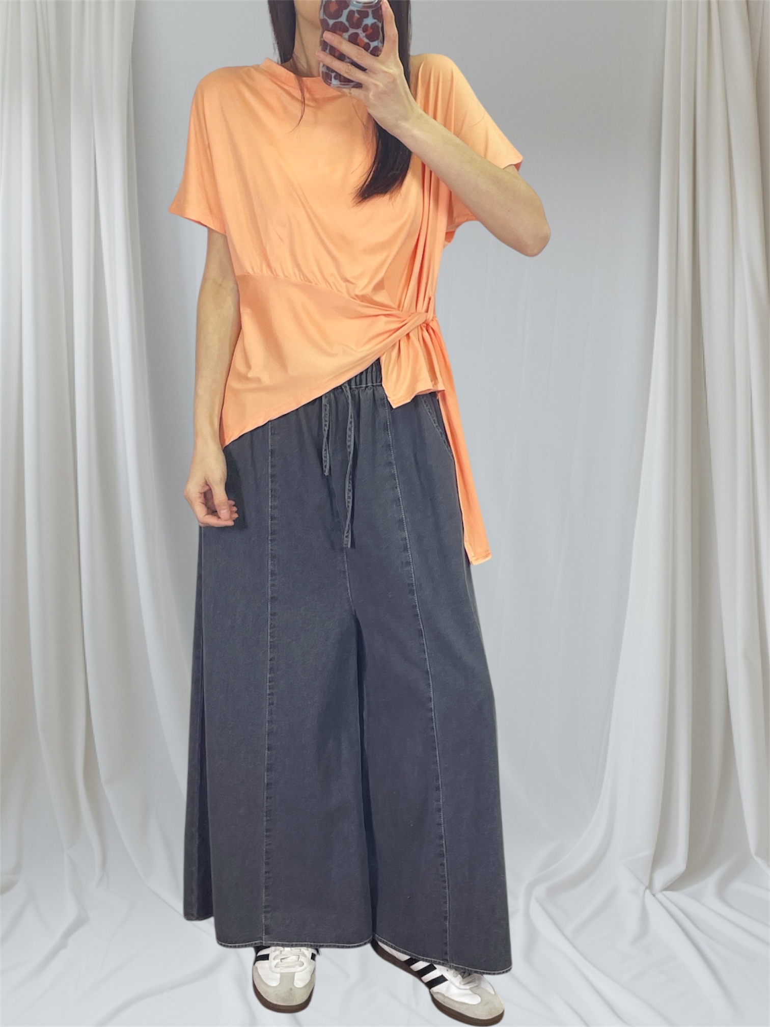 K5552 棉料衫腳穿帶短袖top