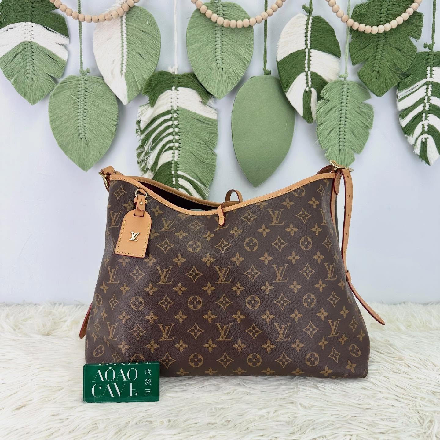 LV 🤍PRE OWNED 啡色老花 CarryAll MM Size 單肩斜肩包🤎