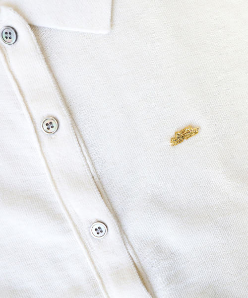 Fine Merino Wool Polo Cardigan - Cream