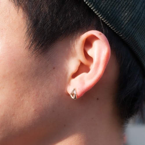 只按訂單生產~Atease H MARINA MINI PIERCE K10 GOLD pre order/訂購