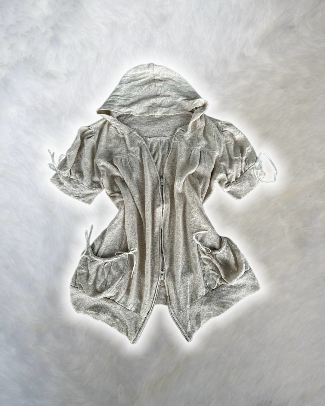 Sweet Ruffle Hooded Skirt Set