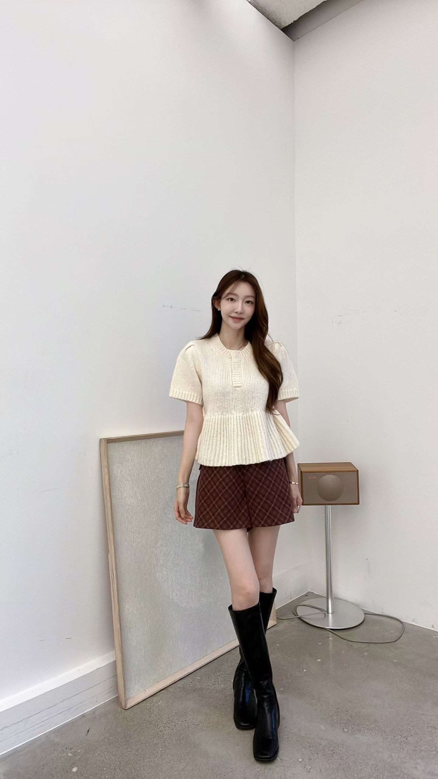 ❤️FV07 拼色格仔裙褲 (3色)