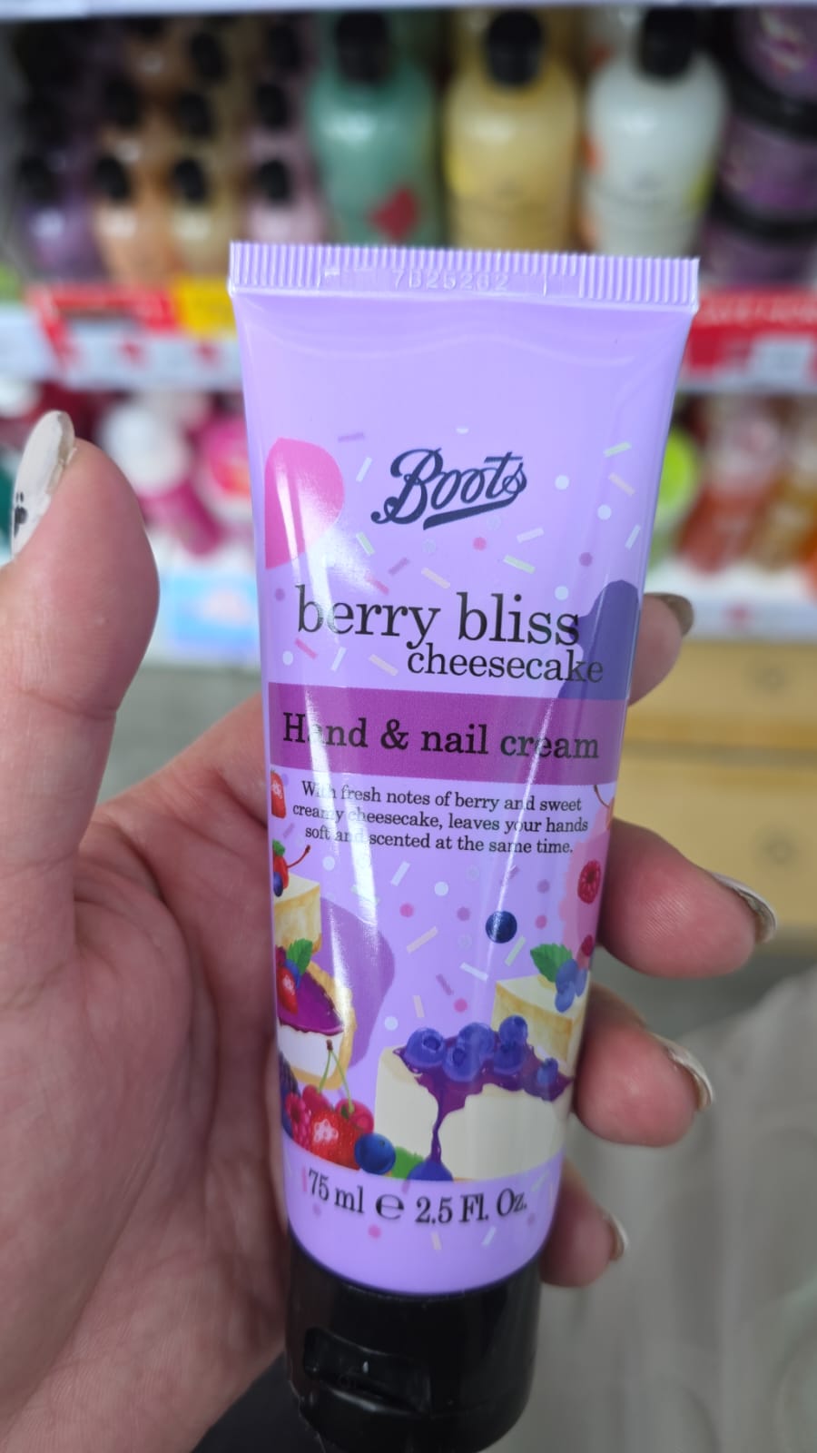 boots berry bliss cheesecake hand & nail cream