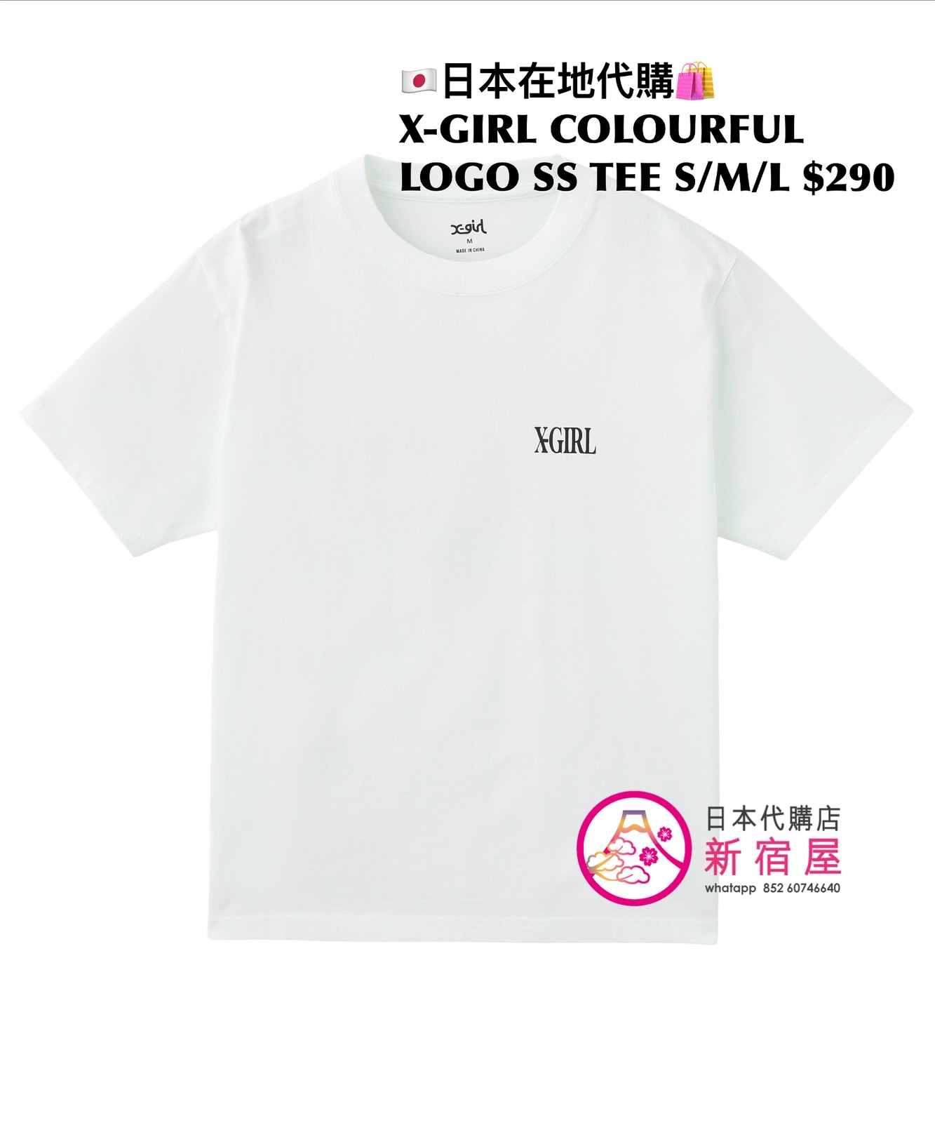 X-GIRL COLOURFUL LOGO S/S TEE