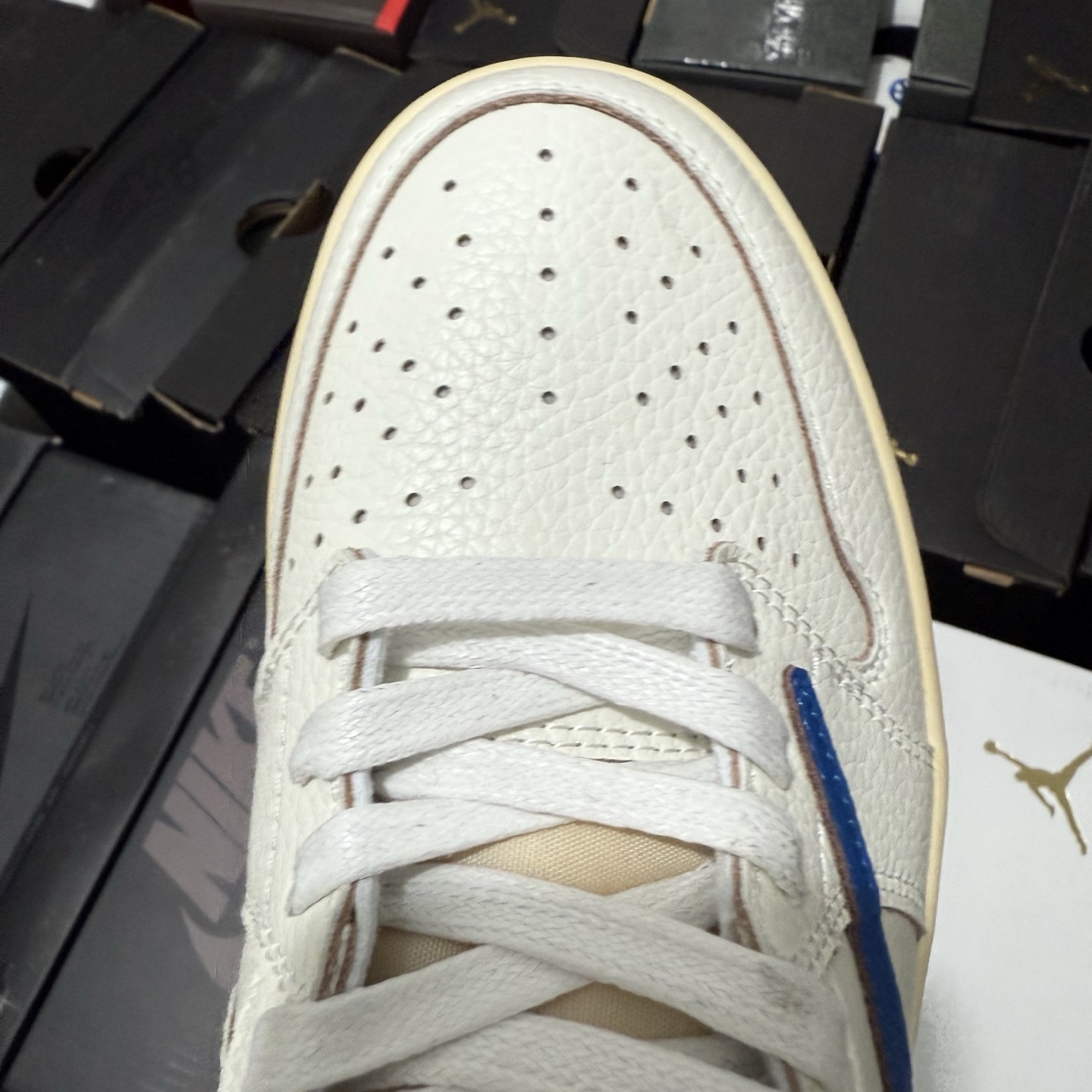  Travis Scott x Fragment Design x Air Jordan 1 Retro Low OG SP "Sail Military Blue" DM7866-104