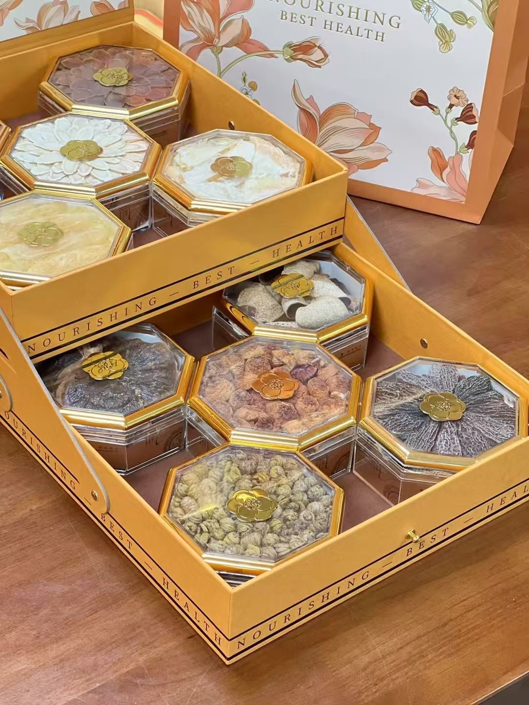 中秋禮盒 十全十美 星辰之禮雙層滋補品禮盒套裝