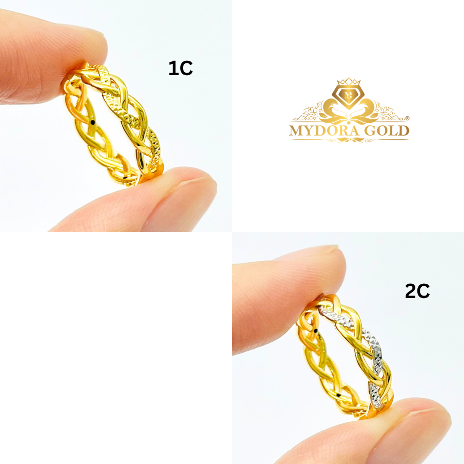 MYDORA Cincin Mini Twisted Rapunzel (5G) l EMAS 916/22K