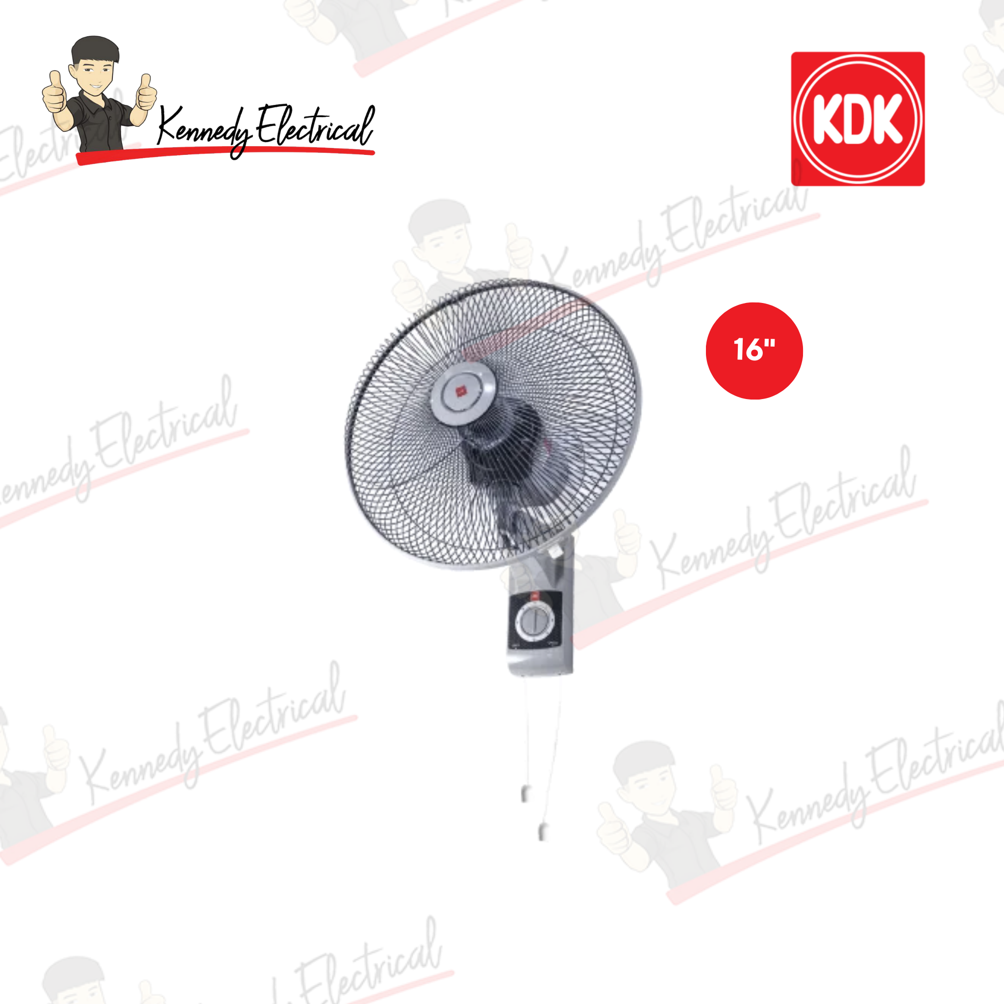 KDK 16" Wall Fan KU408 YG (Grey)