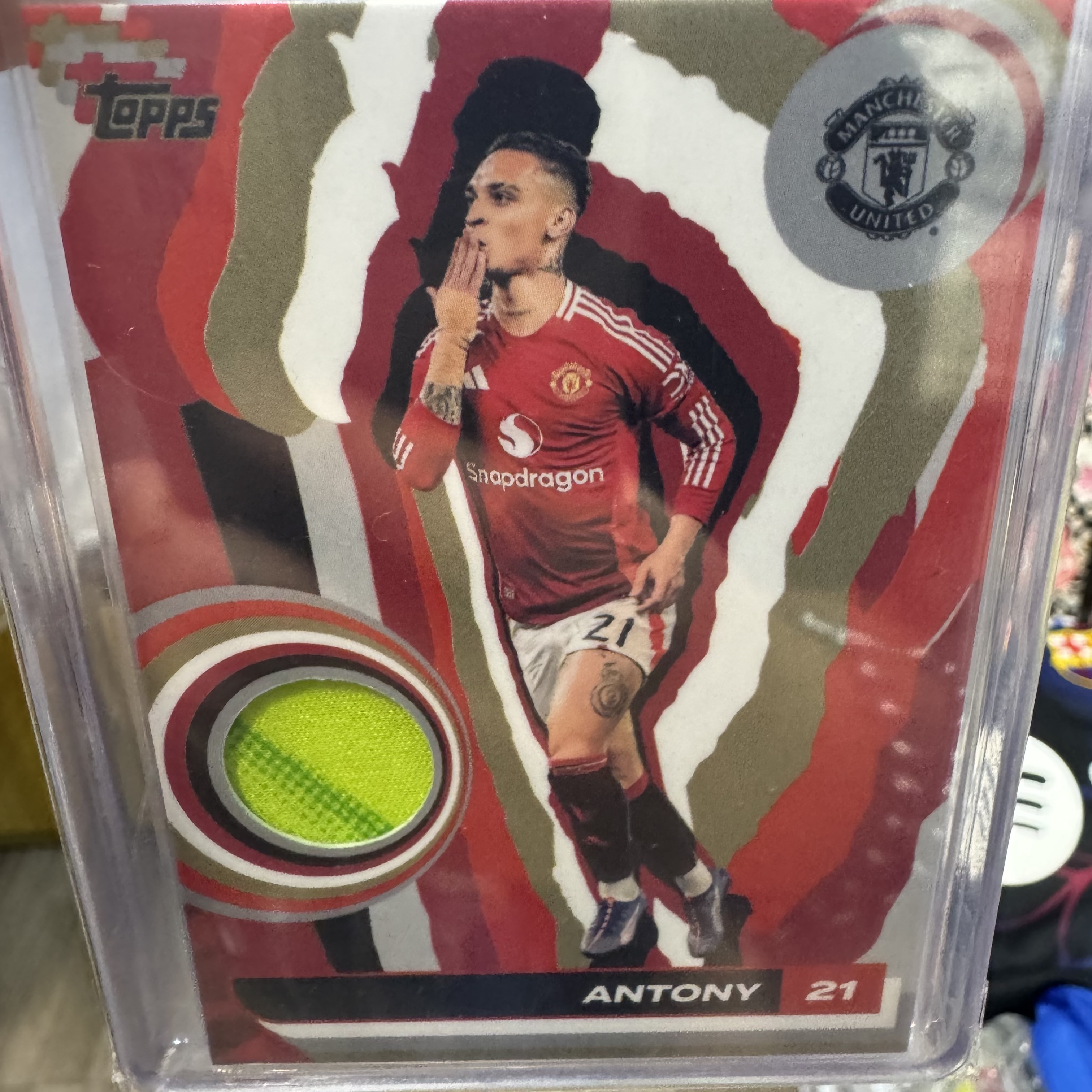 曼聯 #21 安東尼 match-worn 球衣卡