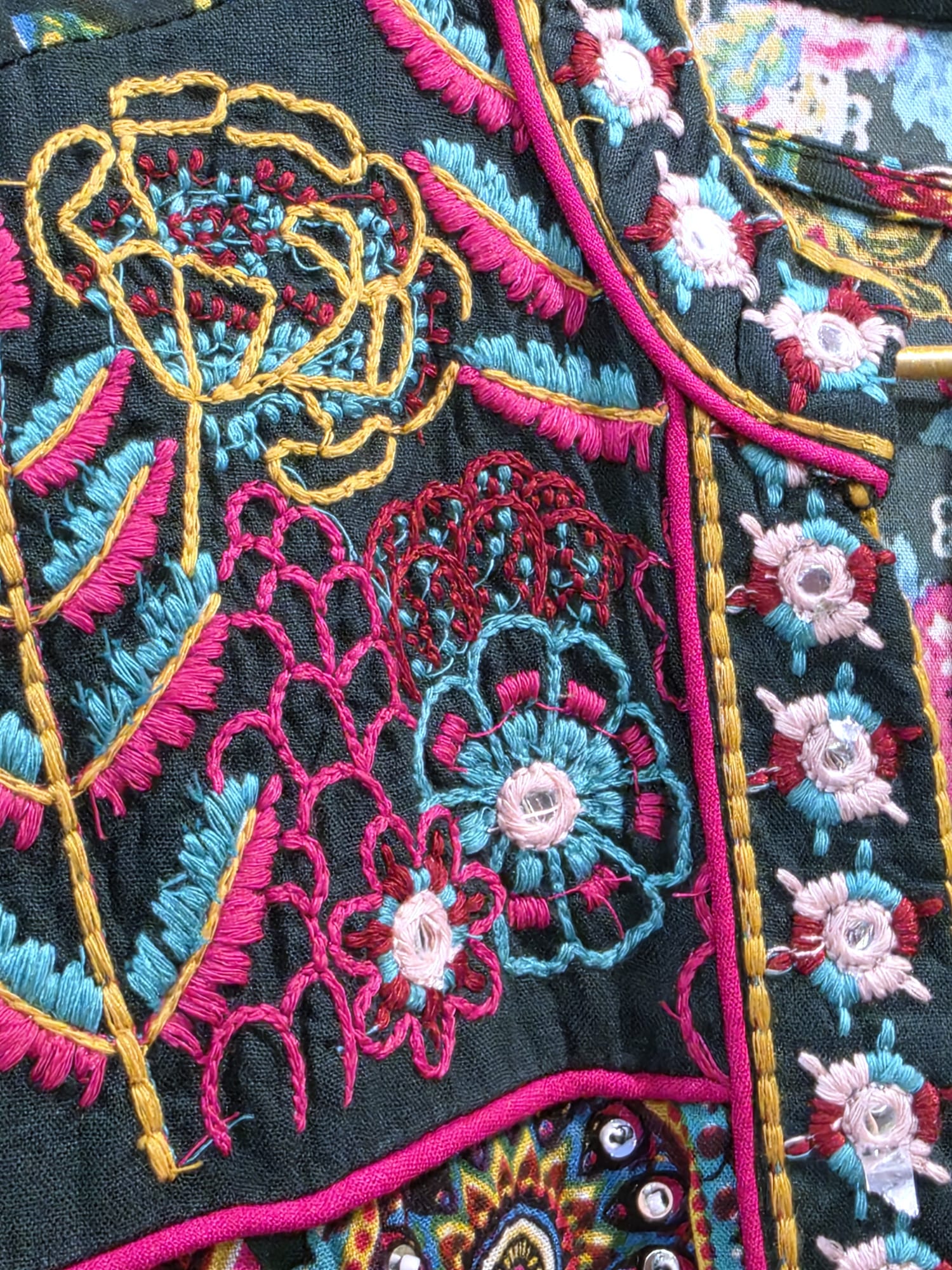 印度刺繡印花背心裙連外套套裝