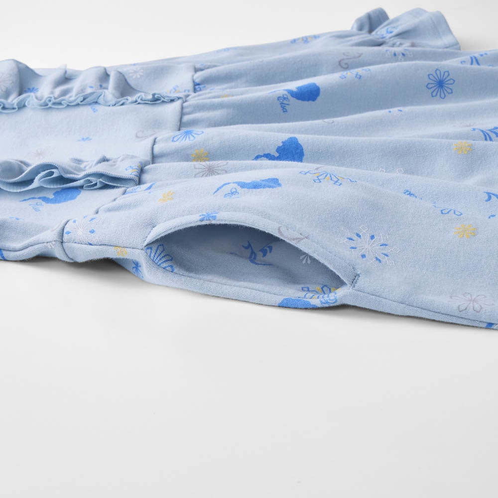 🆕【⭐訂購⭐】 🇯🇵日本直送🌀#Elsa / #Rapunzel 雙層荷葉邊 褶皺袖口 連身裙［2款選］🌀[ELBA-0070][260308]