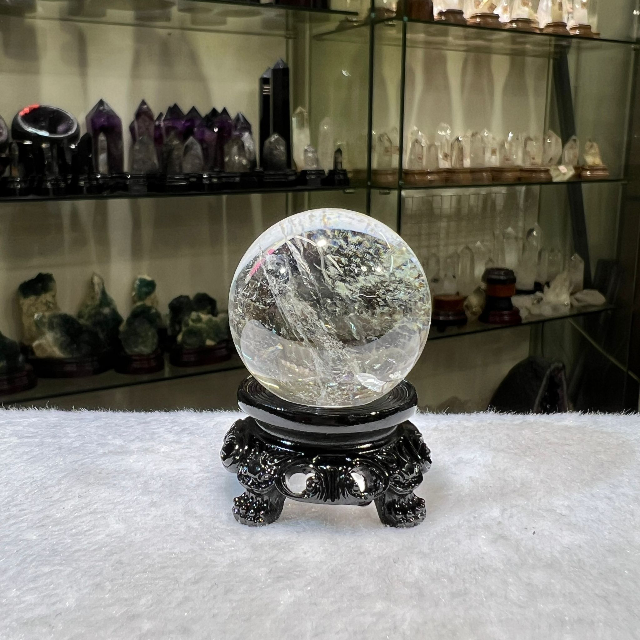 白水晶球 3.7 cm+/- (不連座) #CA0043