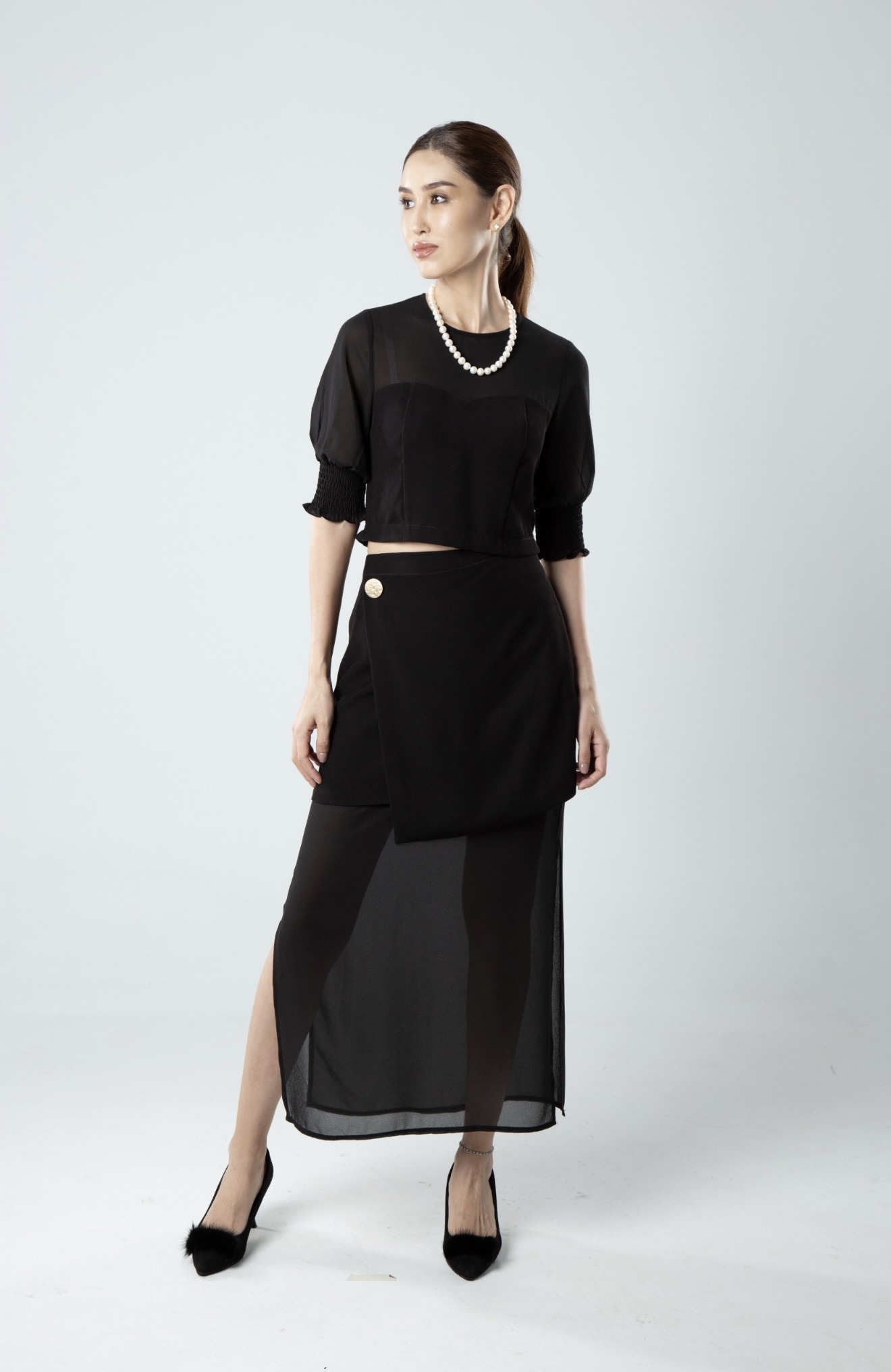 E8019BS Graceful Fluidity Skirt