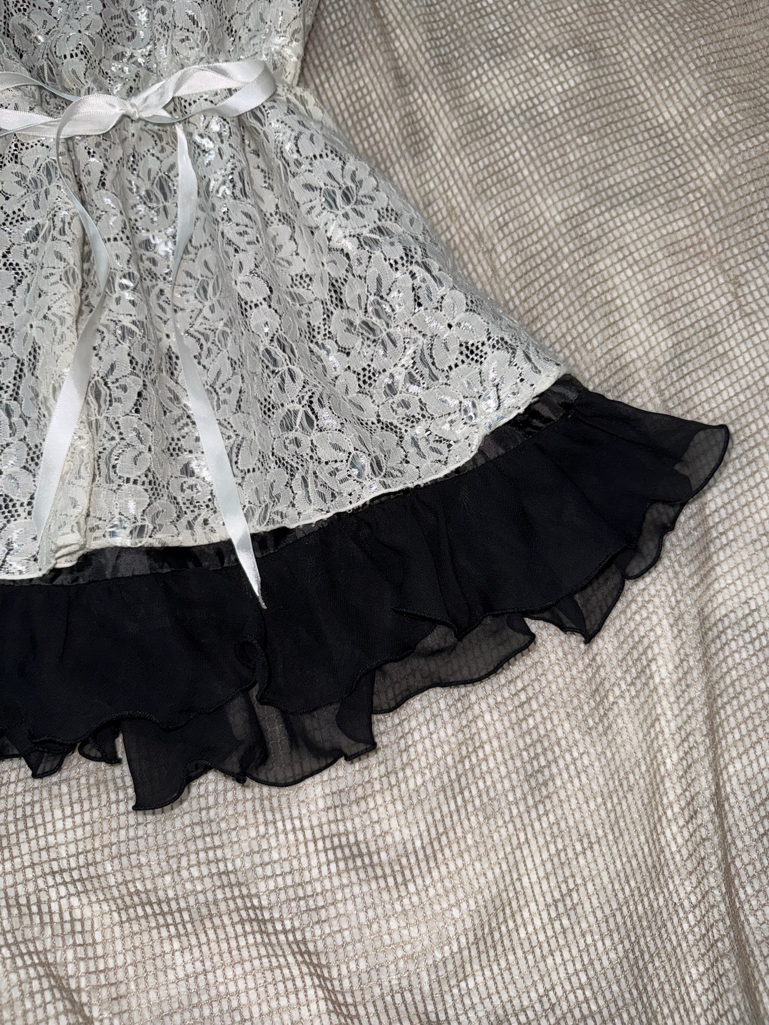 Coquette Lace Babydoll Camisole with Ribbon