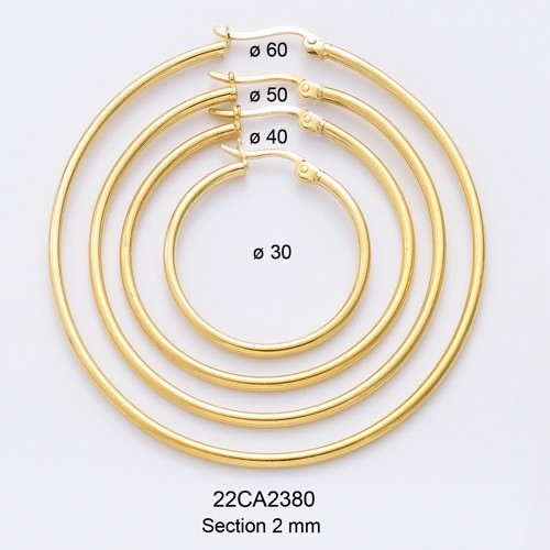 Elena Classic Hoop Earring Plaqué or