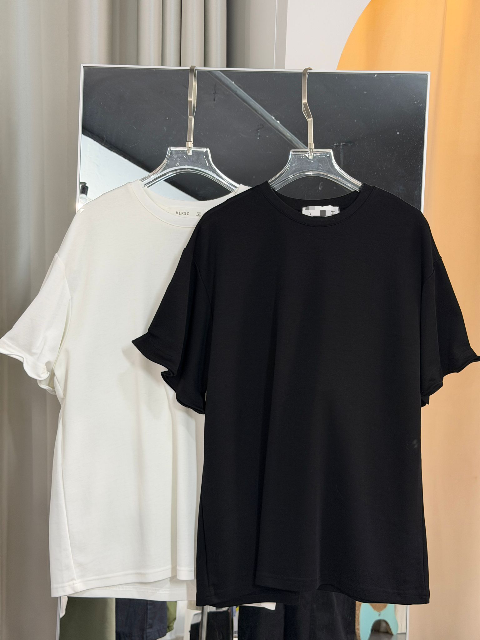 太空棉Ruffles手袖寬鬆短袖上衣