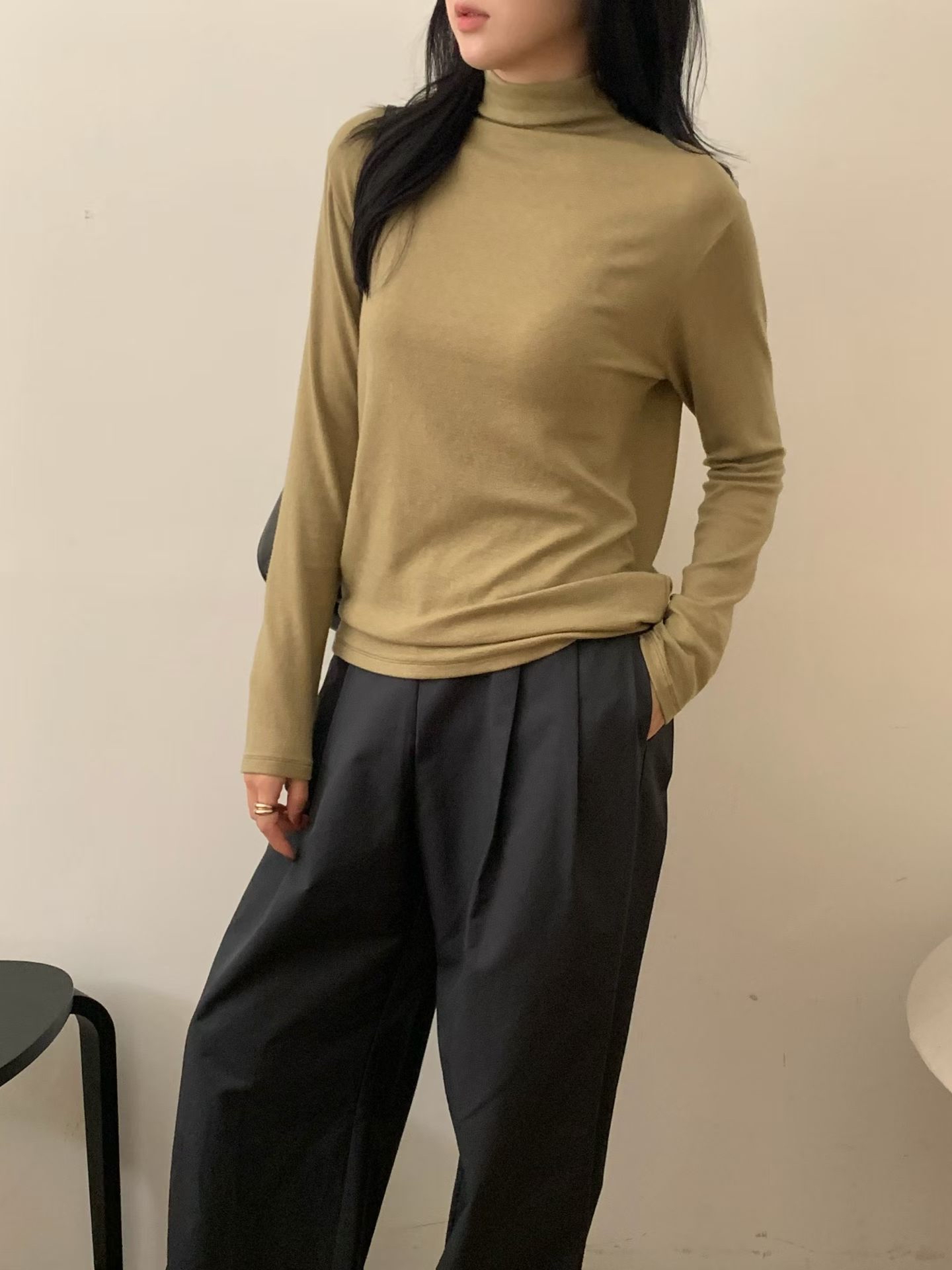 MidNeck wool basic tee