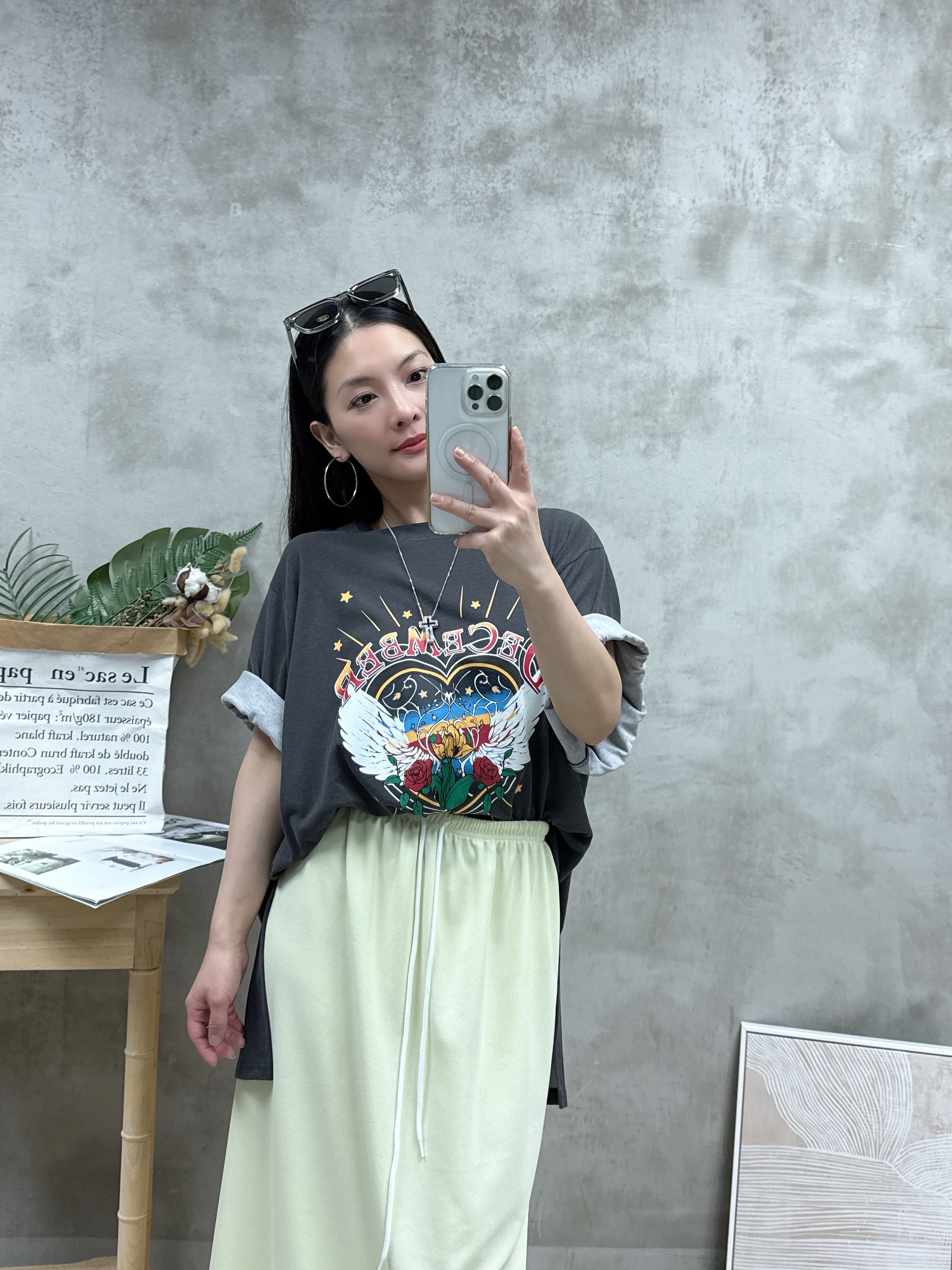 F25 洗水print tee