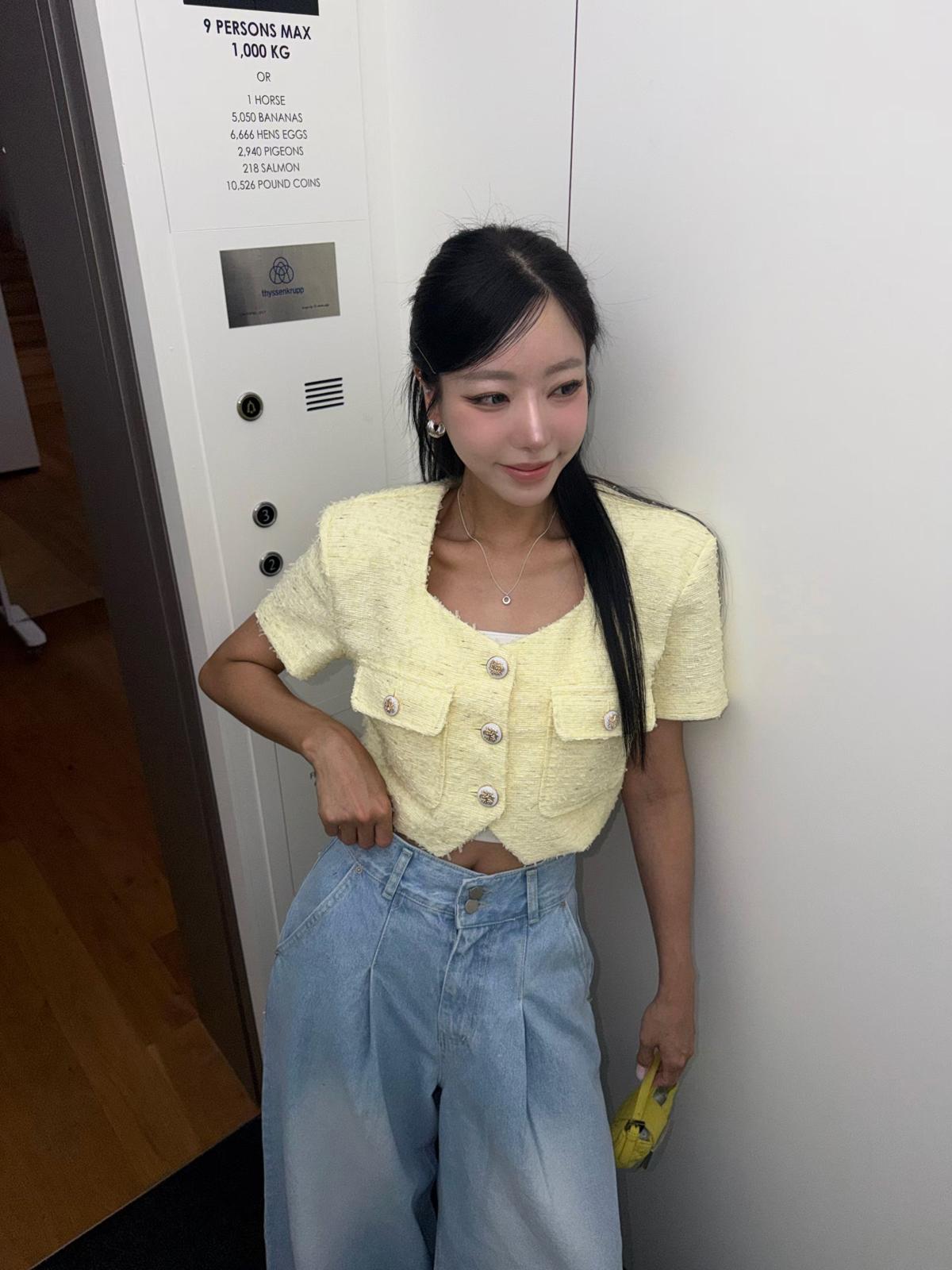 T14 短袖薄Tweed外套