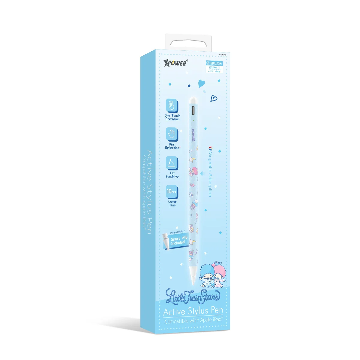 香港行貨  XPower x Sanrio Little Twin Stars ST6 磁吸主動式觸控筆 (iPad 專用)
